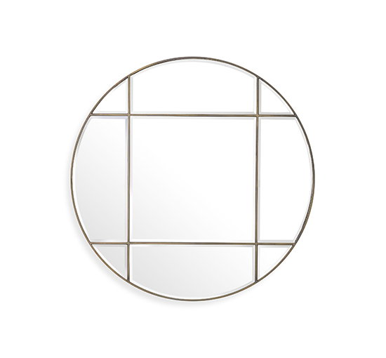 Beaumont spegel rund vintage brass