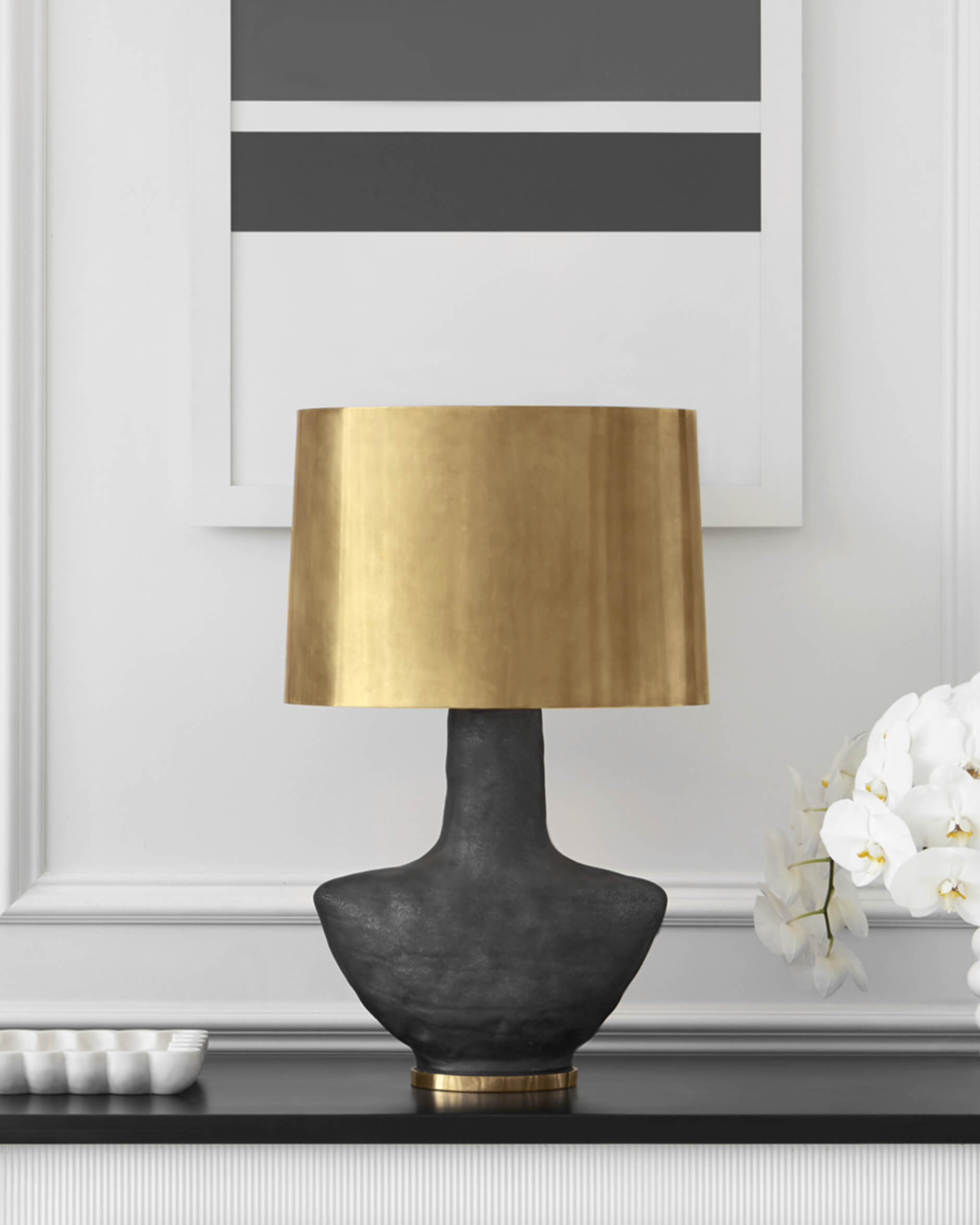 Armato bordslampa svart/mässing