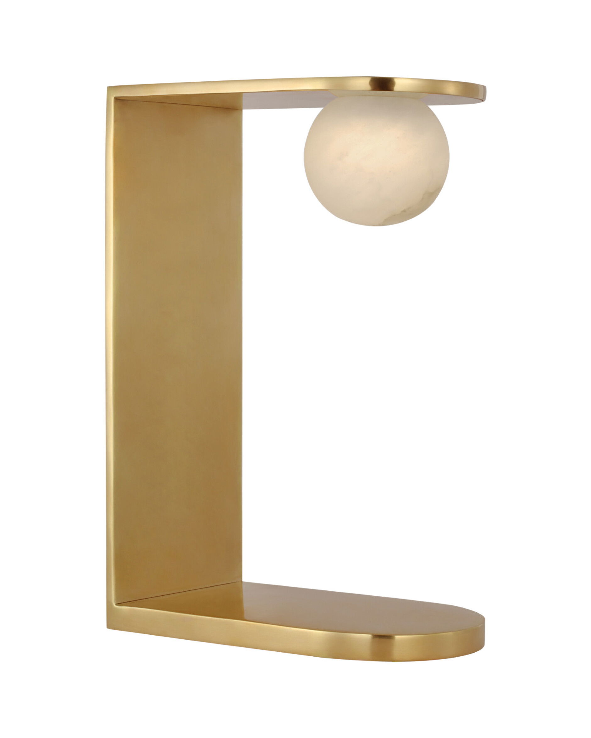 Pertica Small Desk Lamp Mirrored Antique Brass