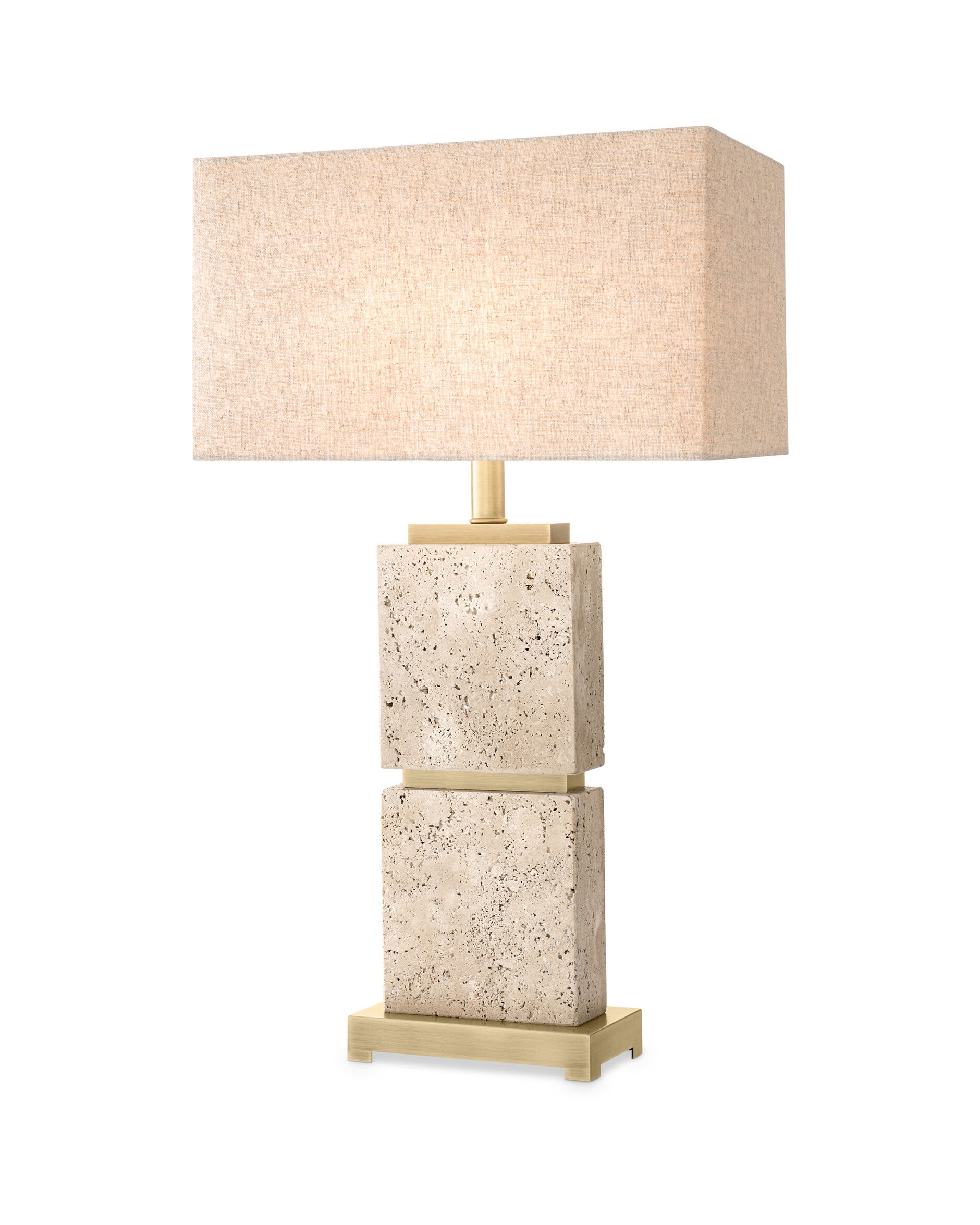 Newton bordslampa travertin