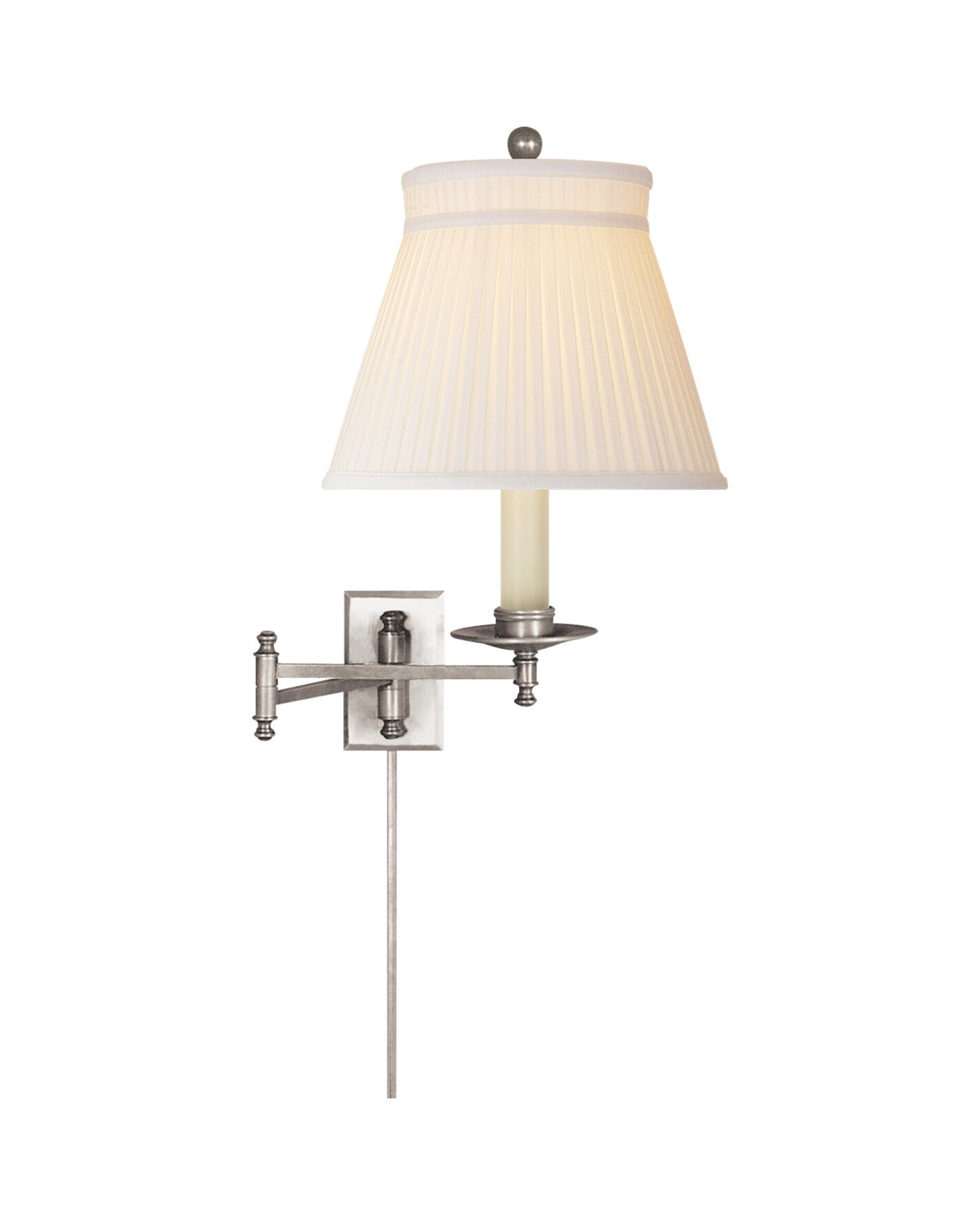 Dorchester vägglampa antik nickel/silke