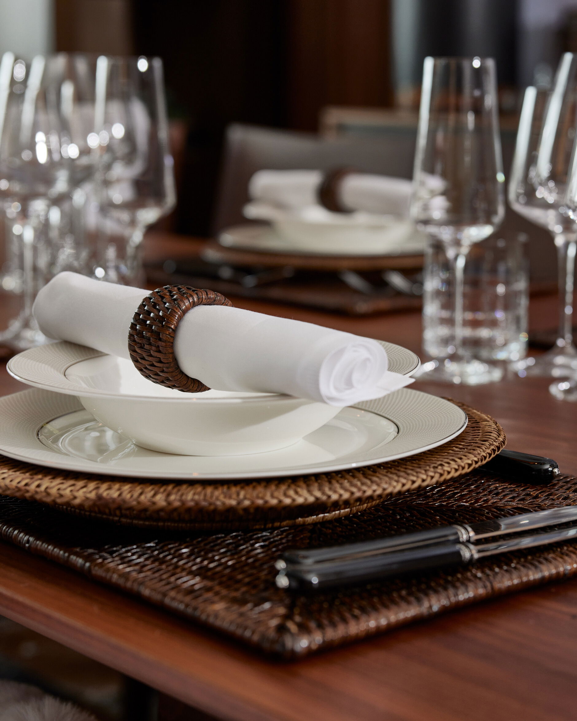 Antique Charger Plate Rattan