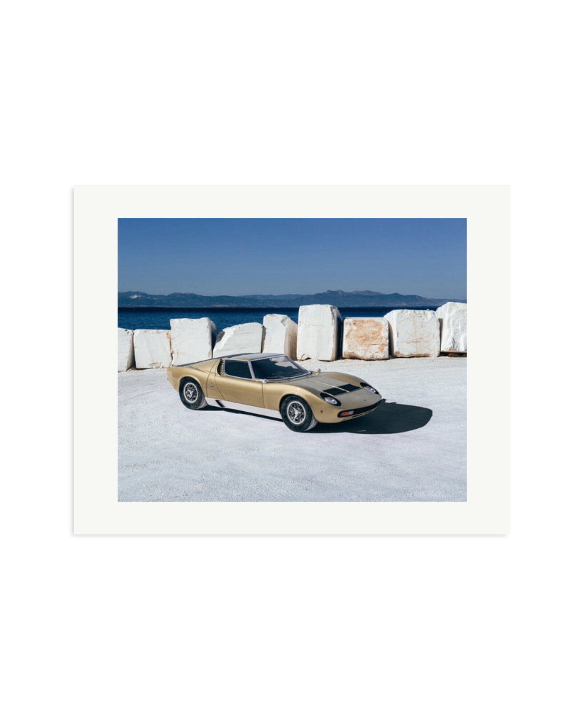 Lamborghini Miura in Greece Print Only / Medium