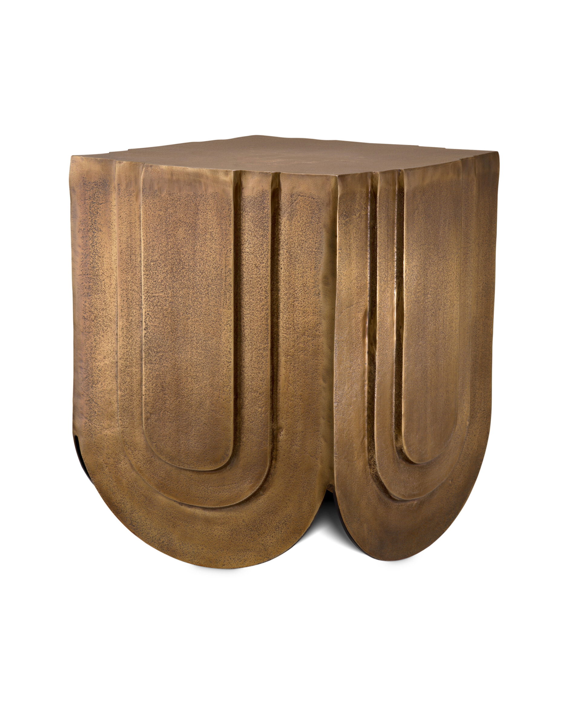 Gubbio Side Table Vintage Brass