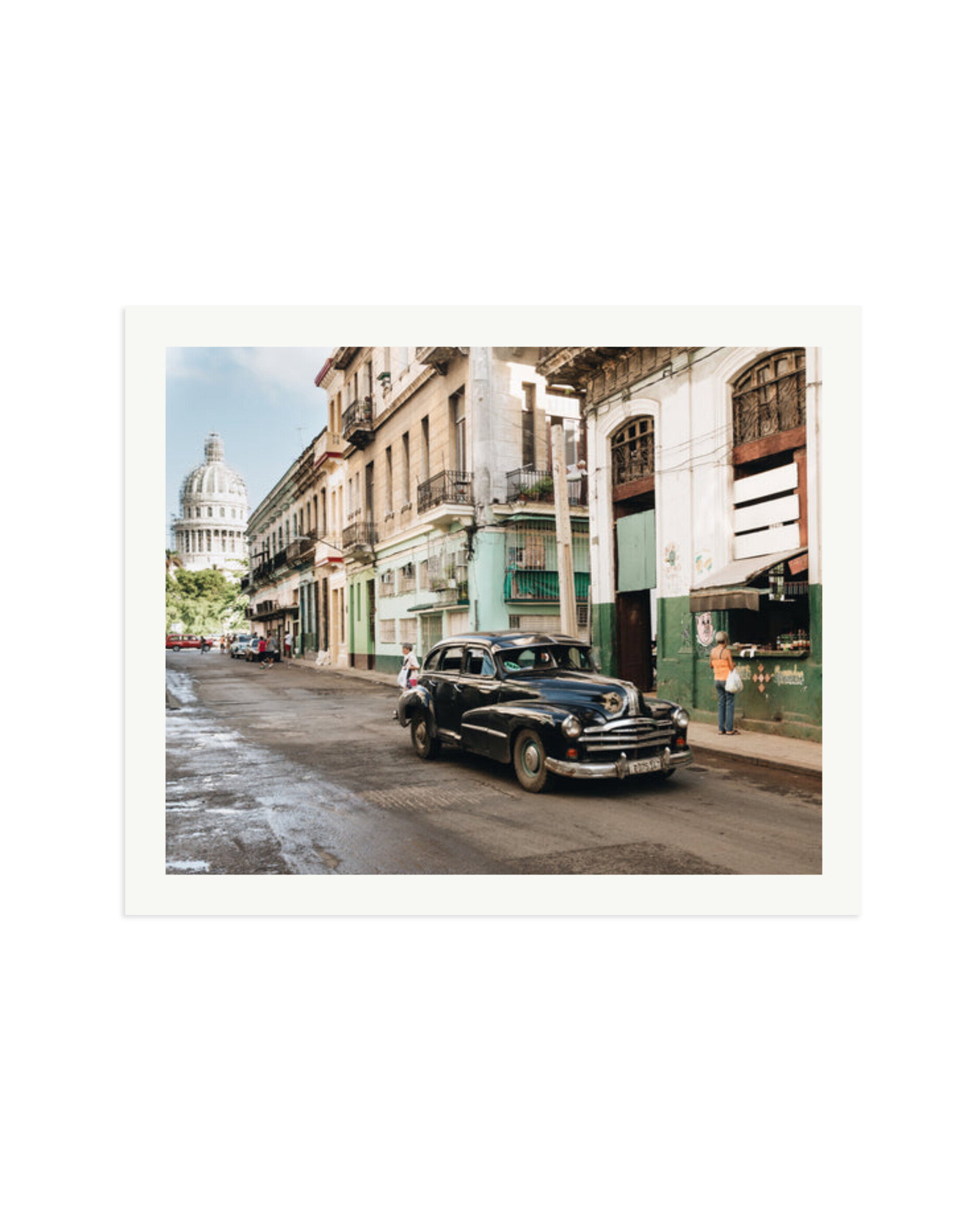 Black Car in Cuba Print Only / XXL