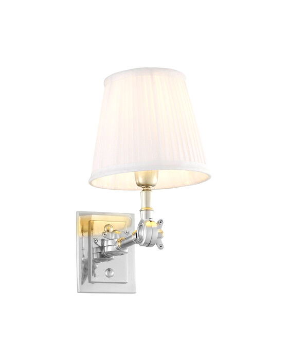 Wentworth vägglampa nickel/vit