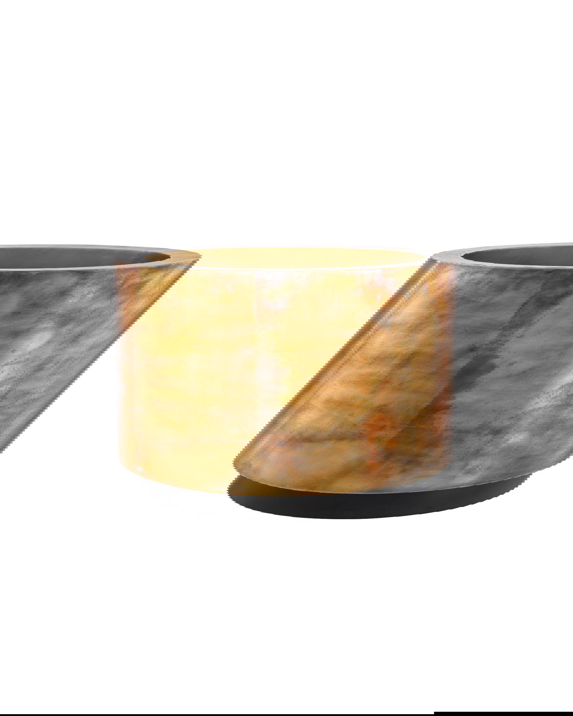 Jasper planteringslåda rund antik mässing OUTLET