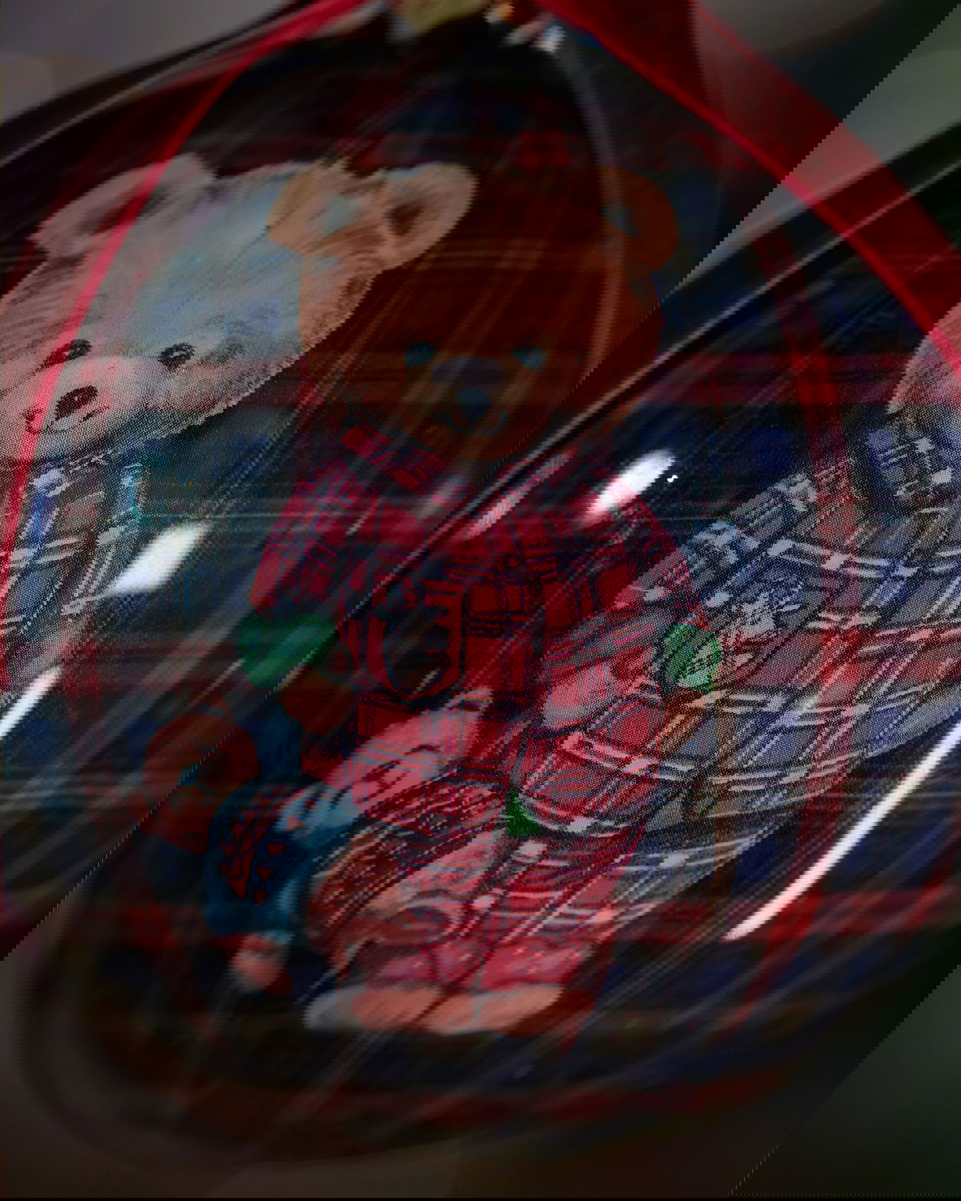 Ted julkula blå 8cm