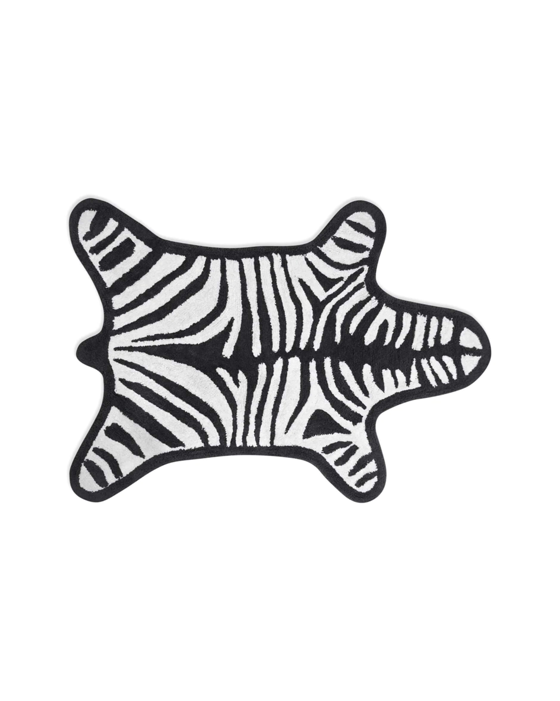 Zebra-kylpyhuonematto, musta/valkoinen