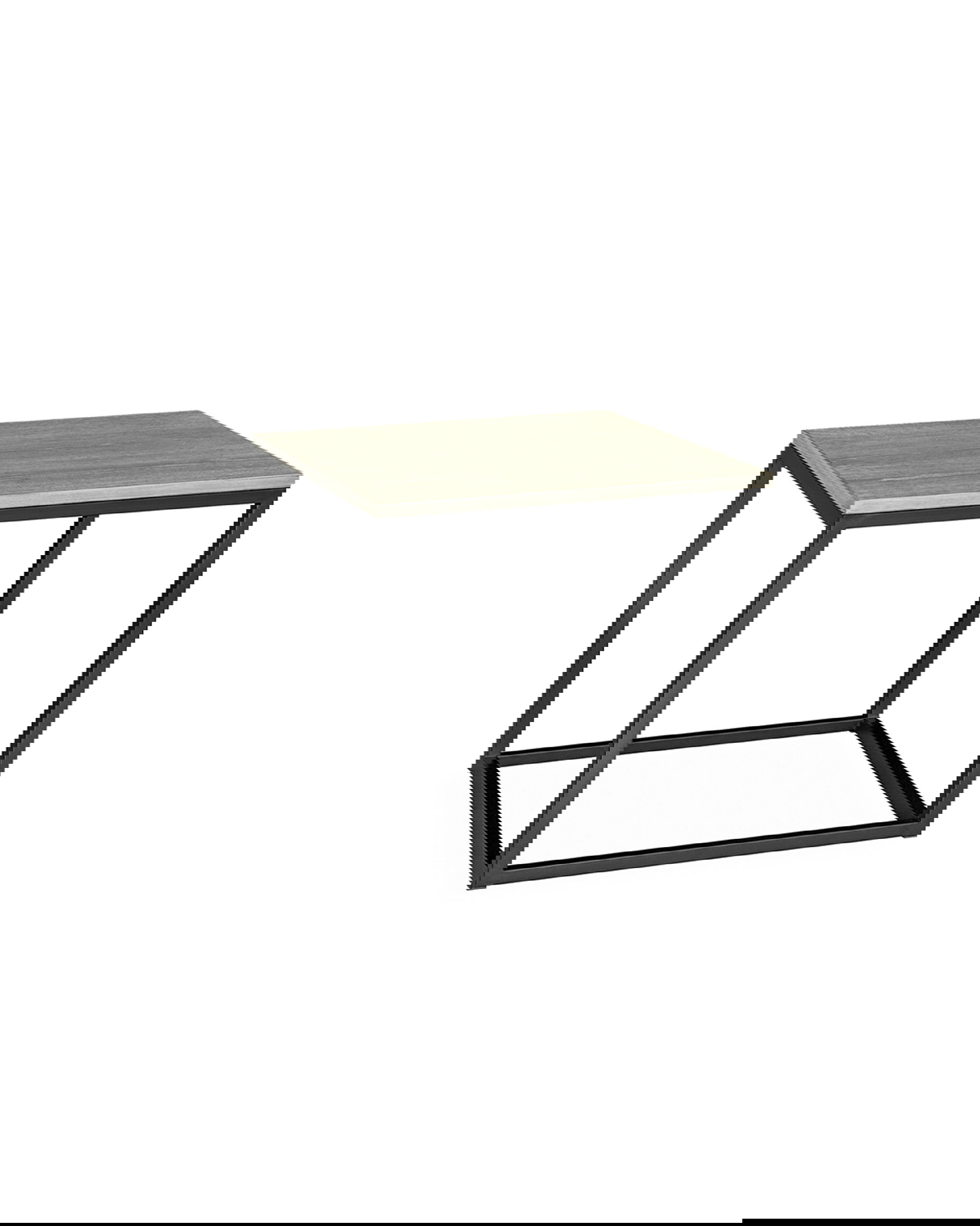 Mason sidobord antik grå kvadrat