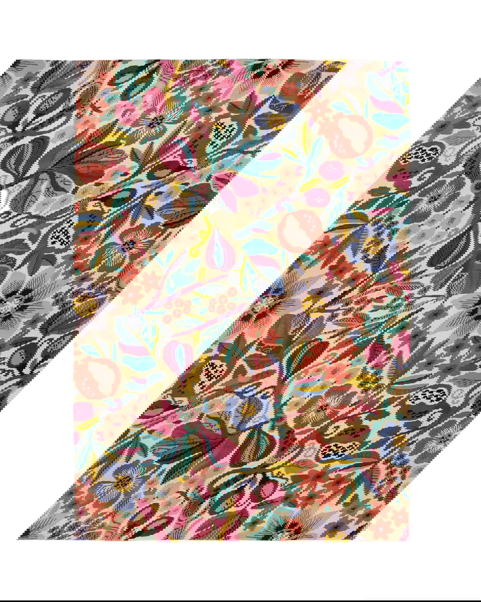 Pomegranate rug, white multi