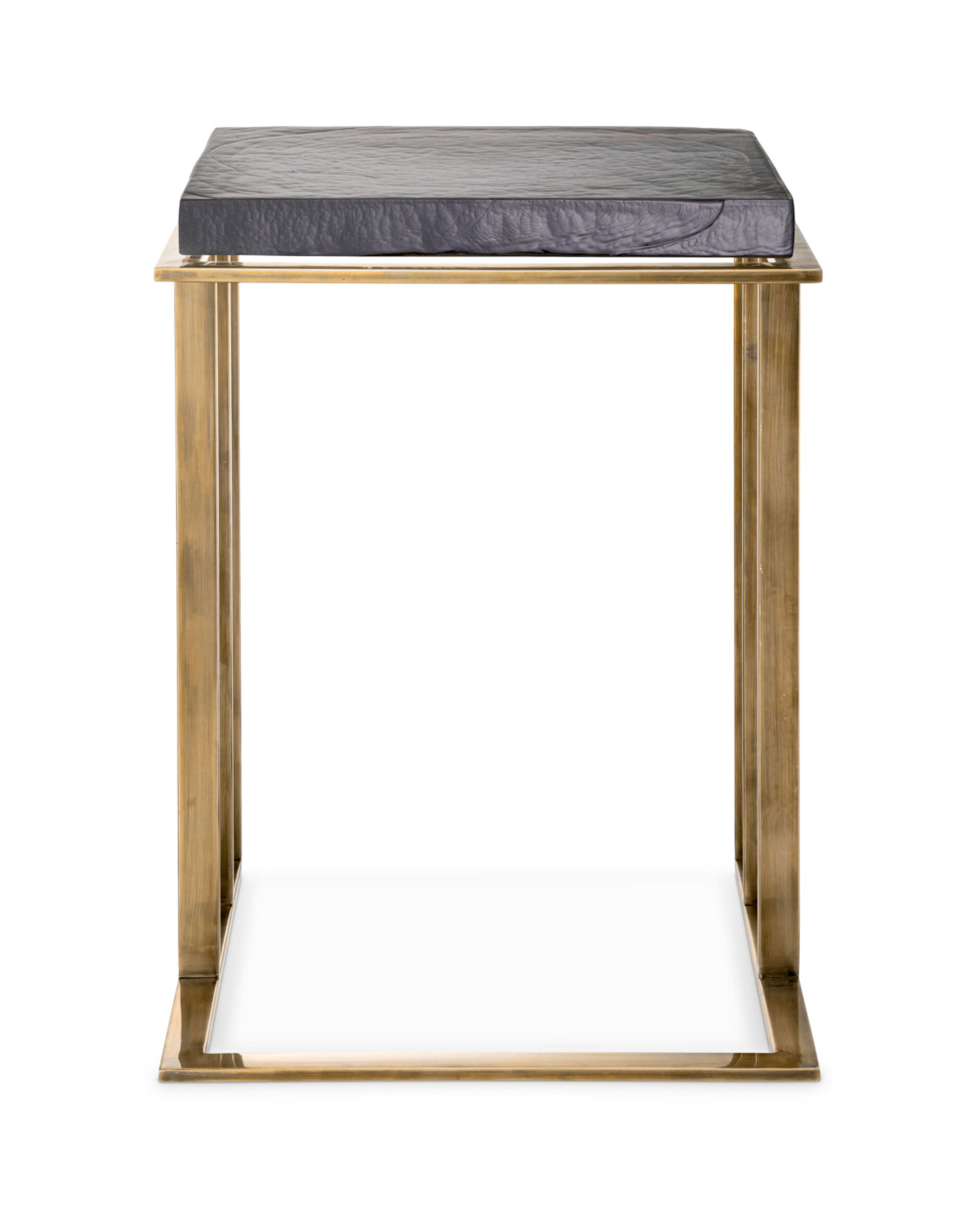 Crescent sidobord antik mässing