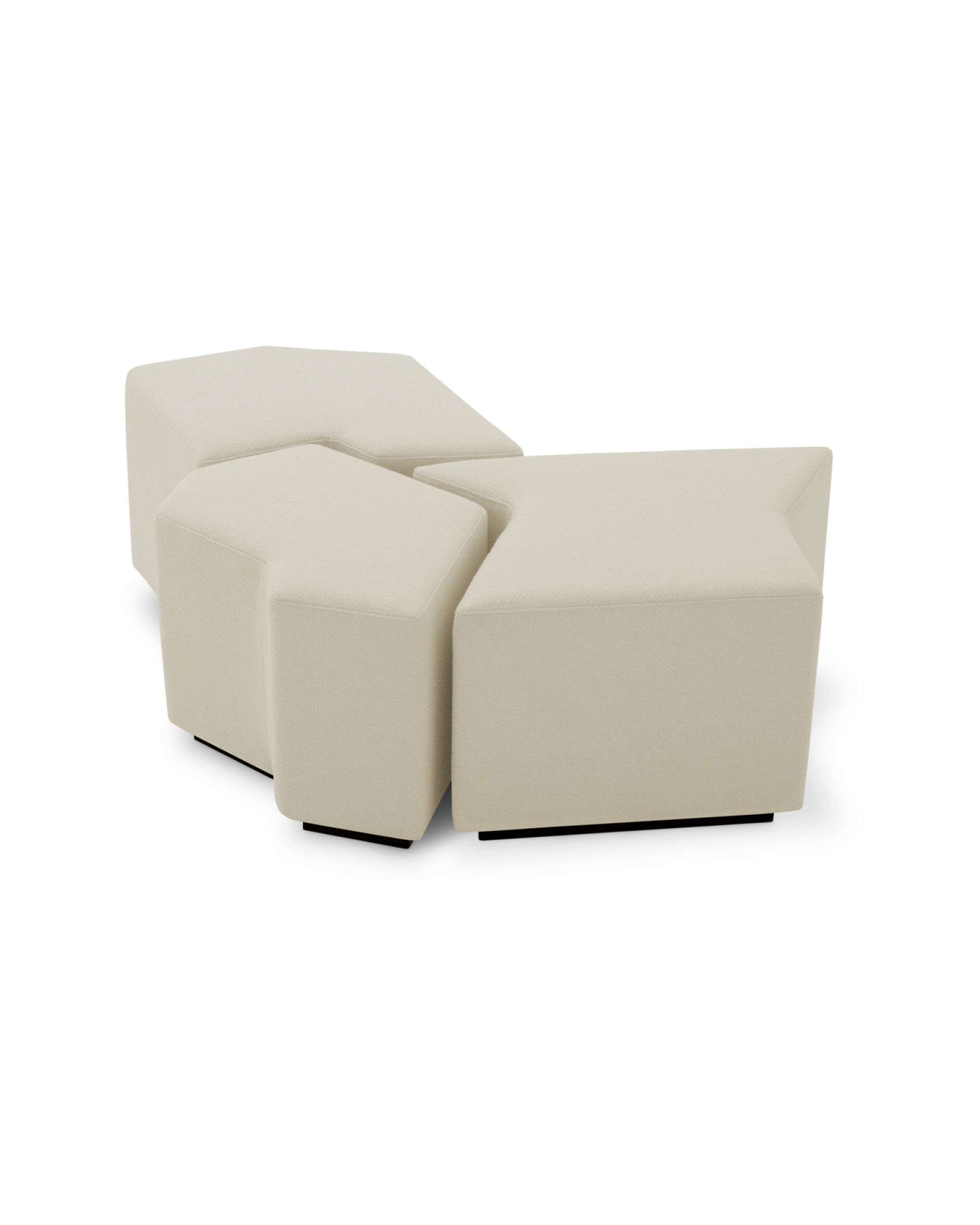 Filbert fotpall rêve cream 3-set