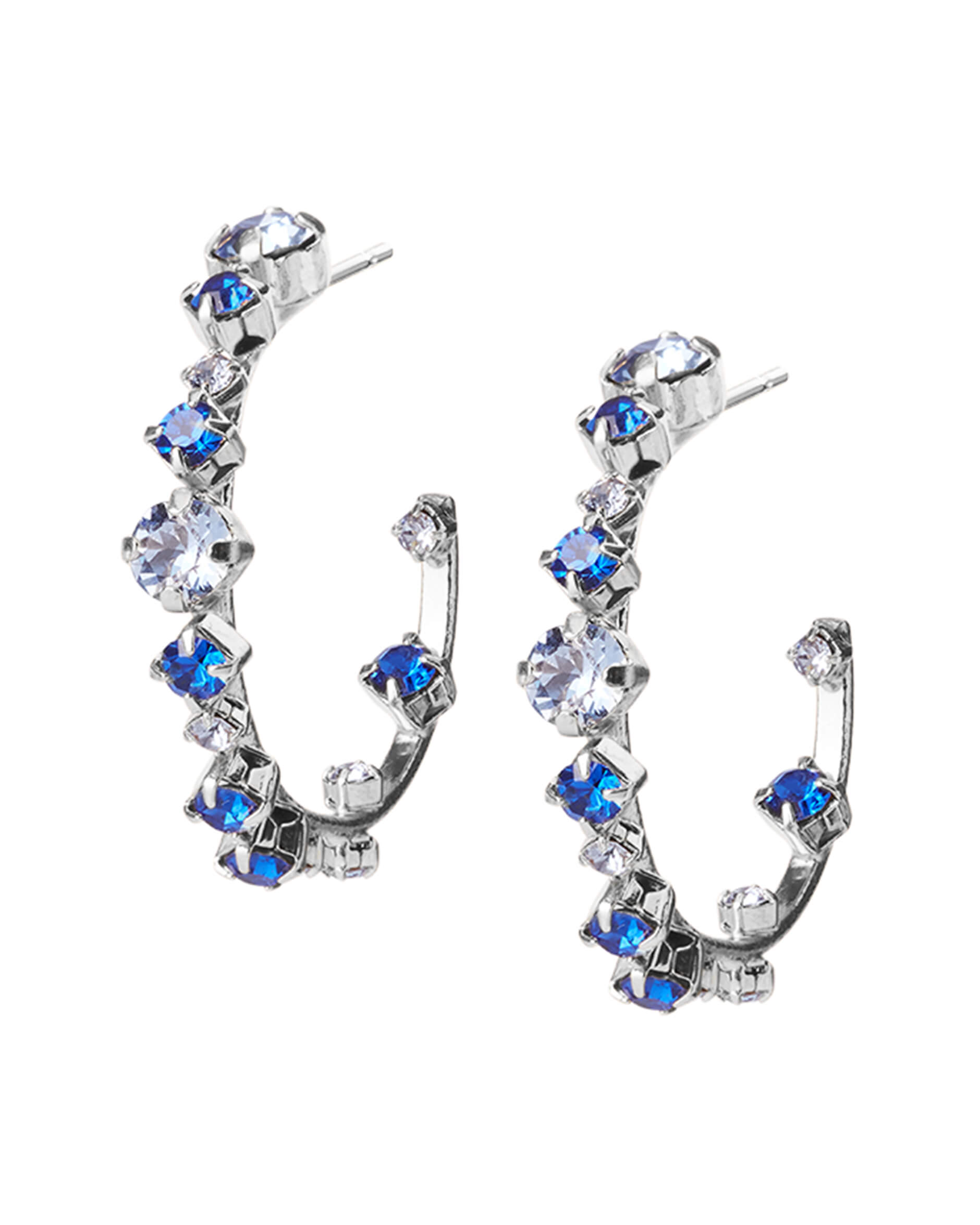 Mini Antonia örhängen blue combo rhodium