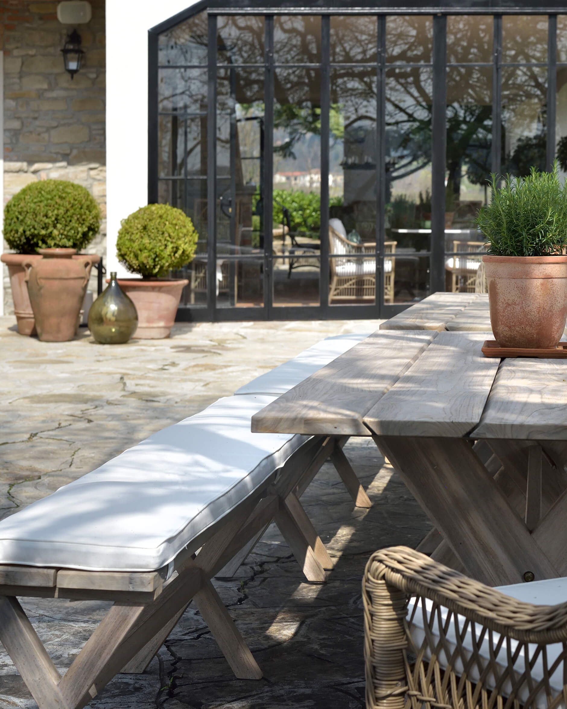 Cross bänk charcoal 160cm