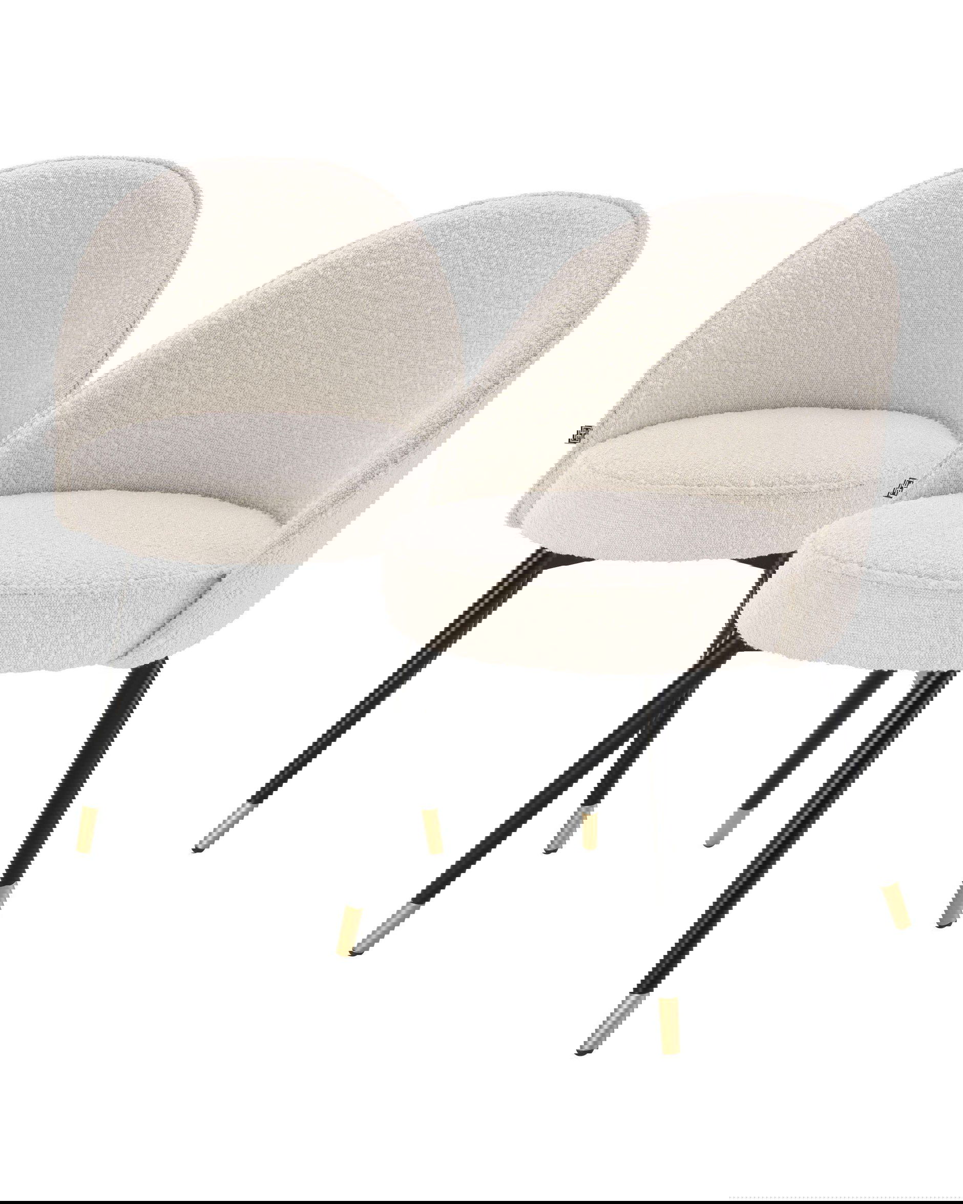 Cooper matstolar bouclé cream 2-set