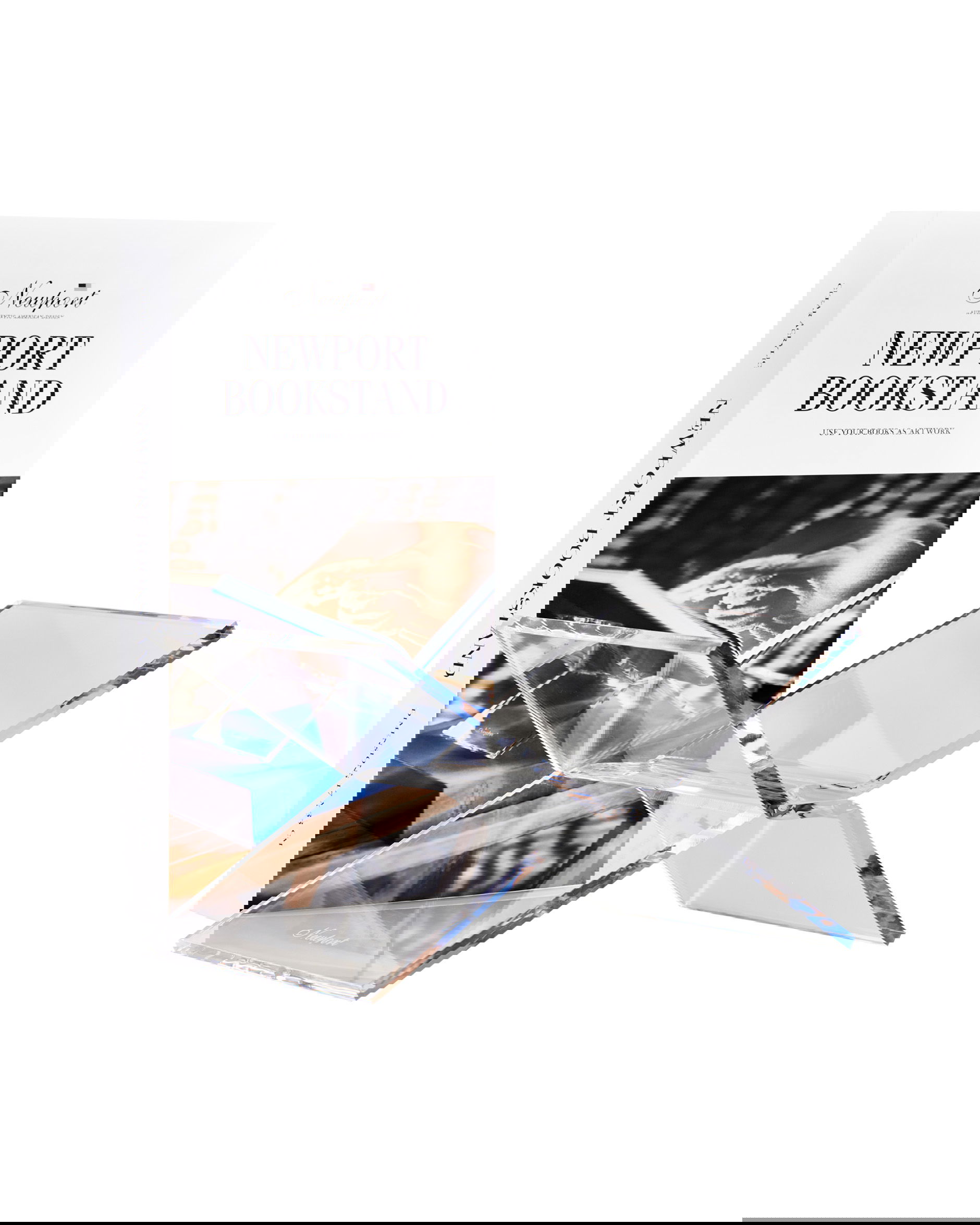 Bokstöd transparent