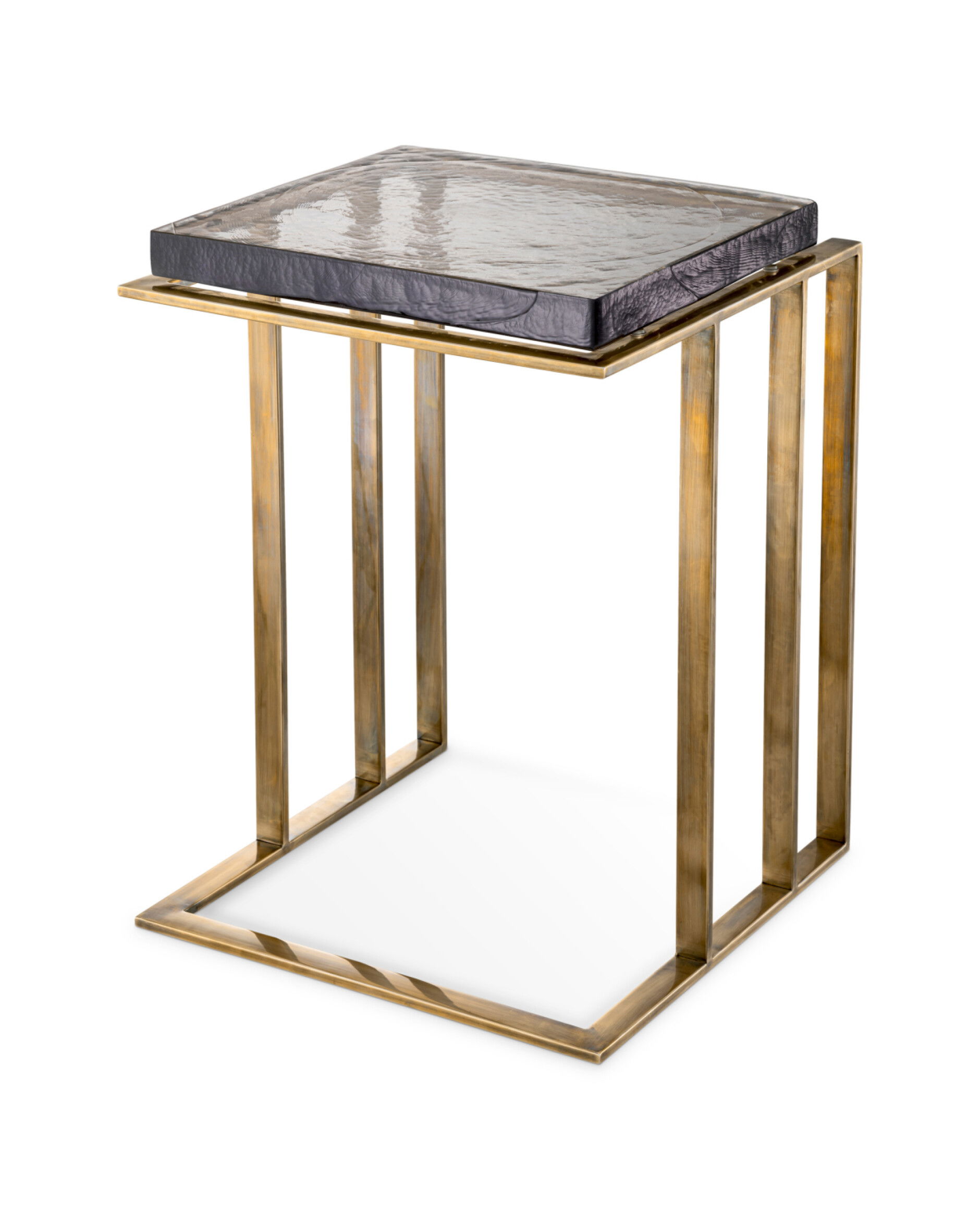 Crescent sidobord antik mässing