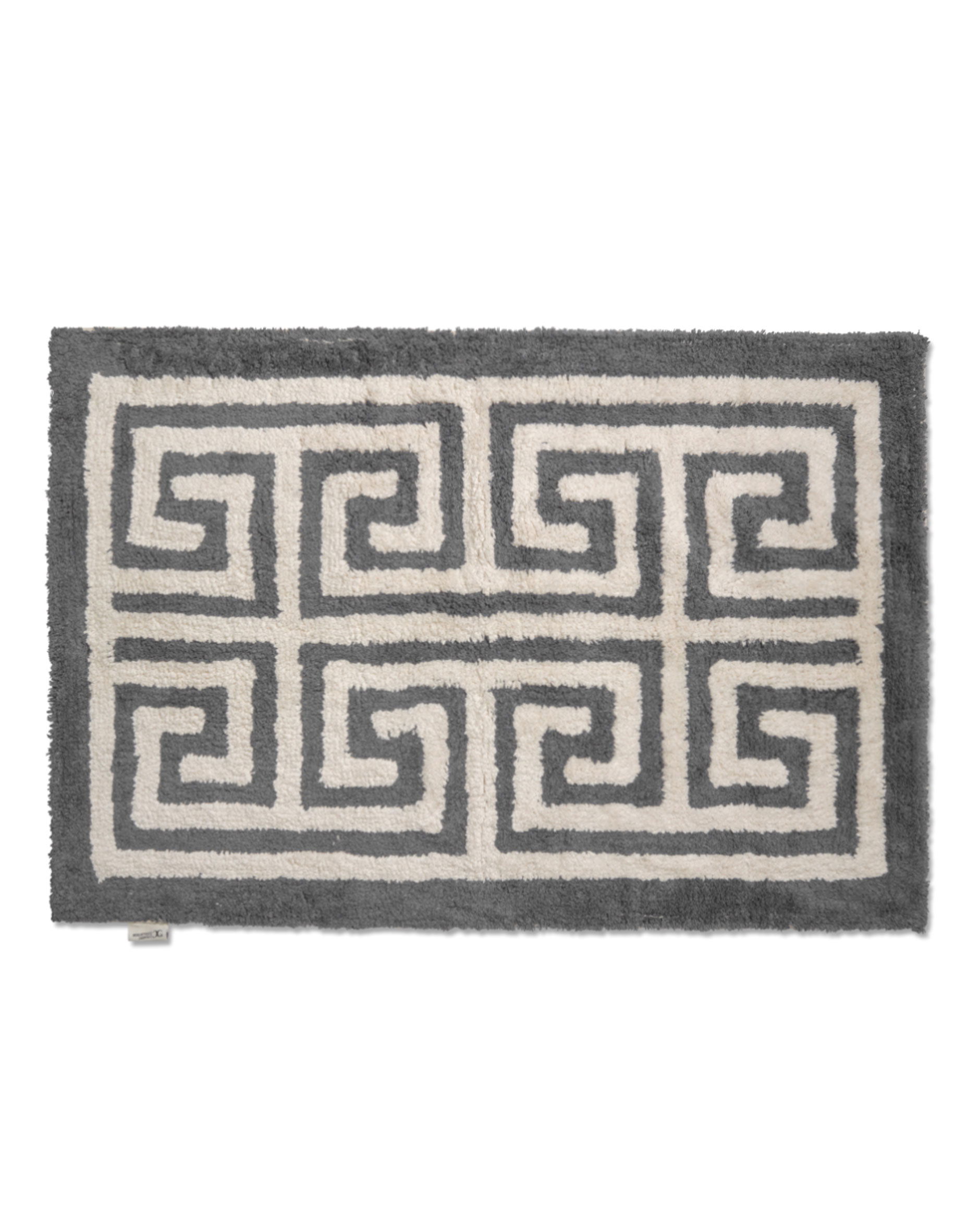 Entrance bath mat titanium/white OUTLET