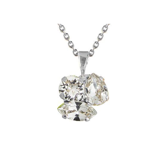 Rhodium - Ana Necklace Crystal