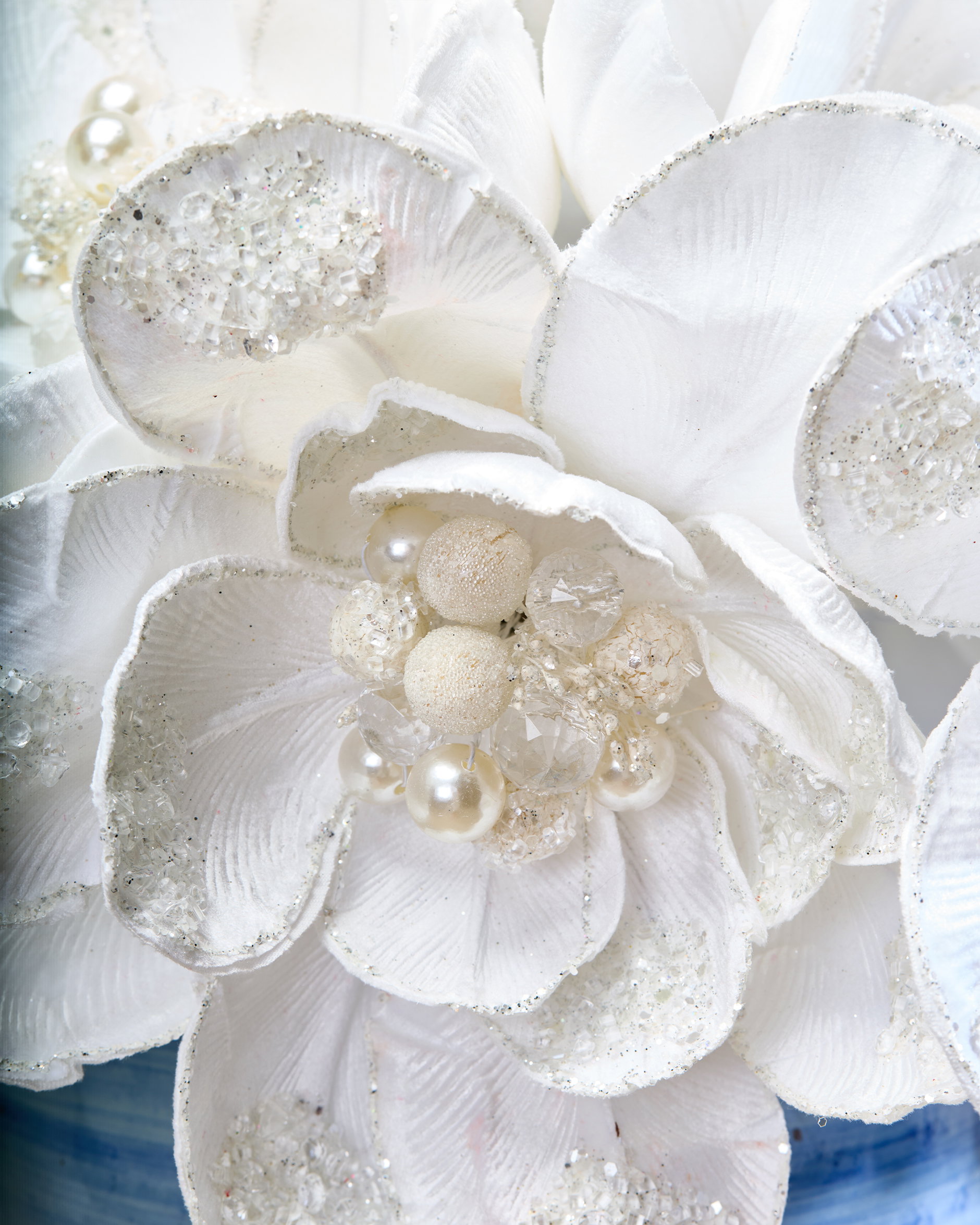 Magnolia Pearl dekorationskvist vit