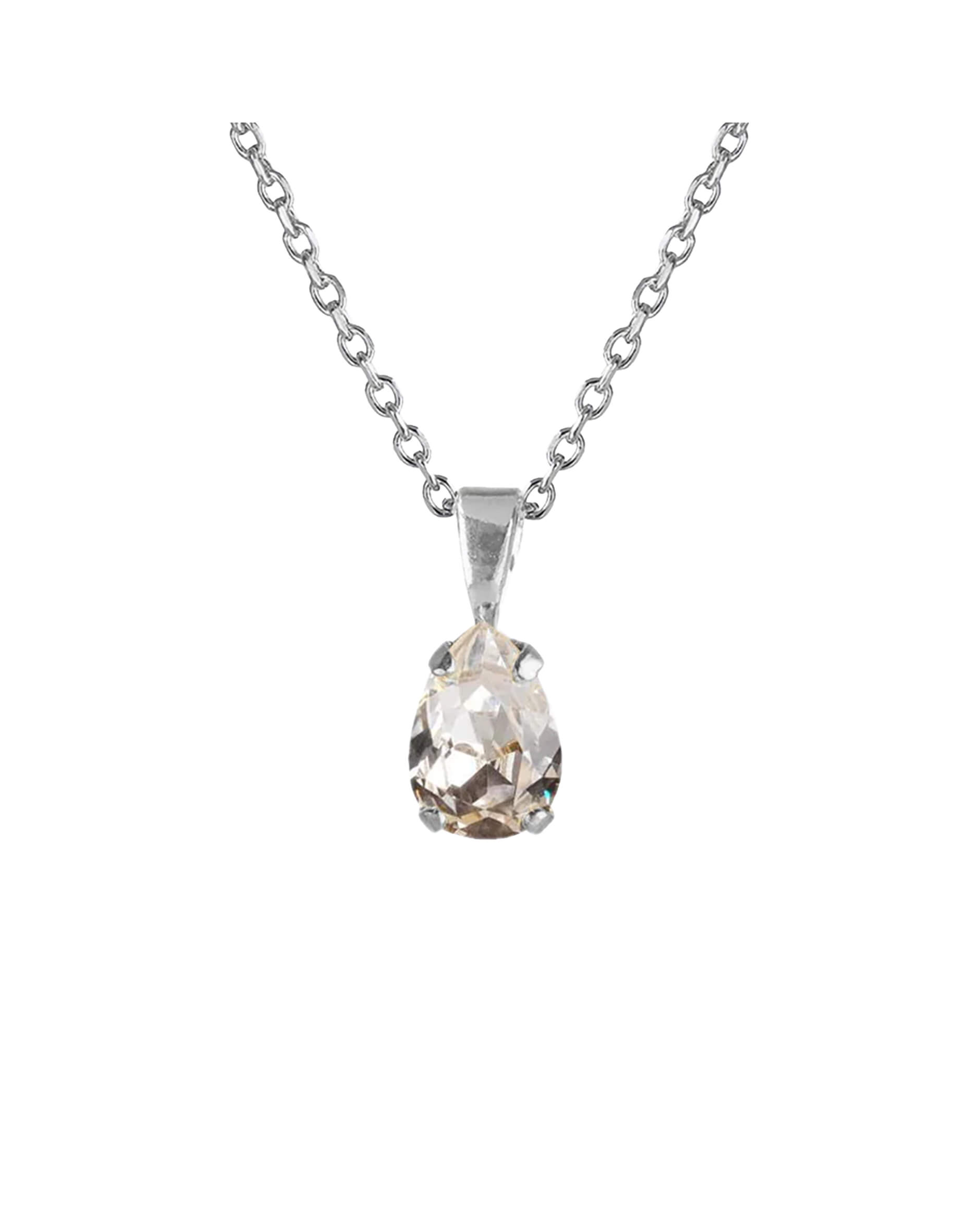 Petite Drop halsband crystal rhodium
