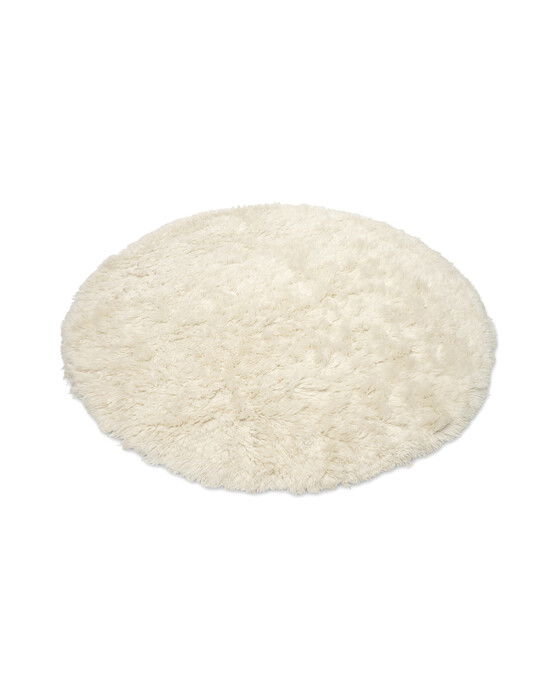 cloudy matta rund naturvit