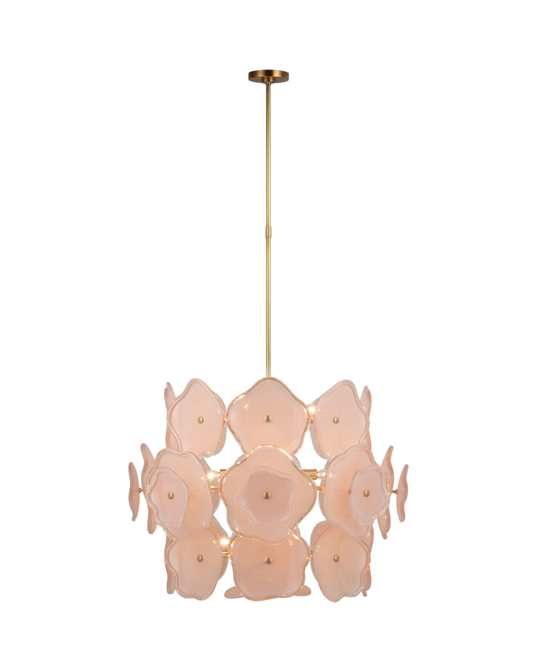 Leighton Barrel Chandelier Soft Brass/Blush Large