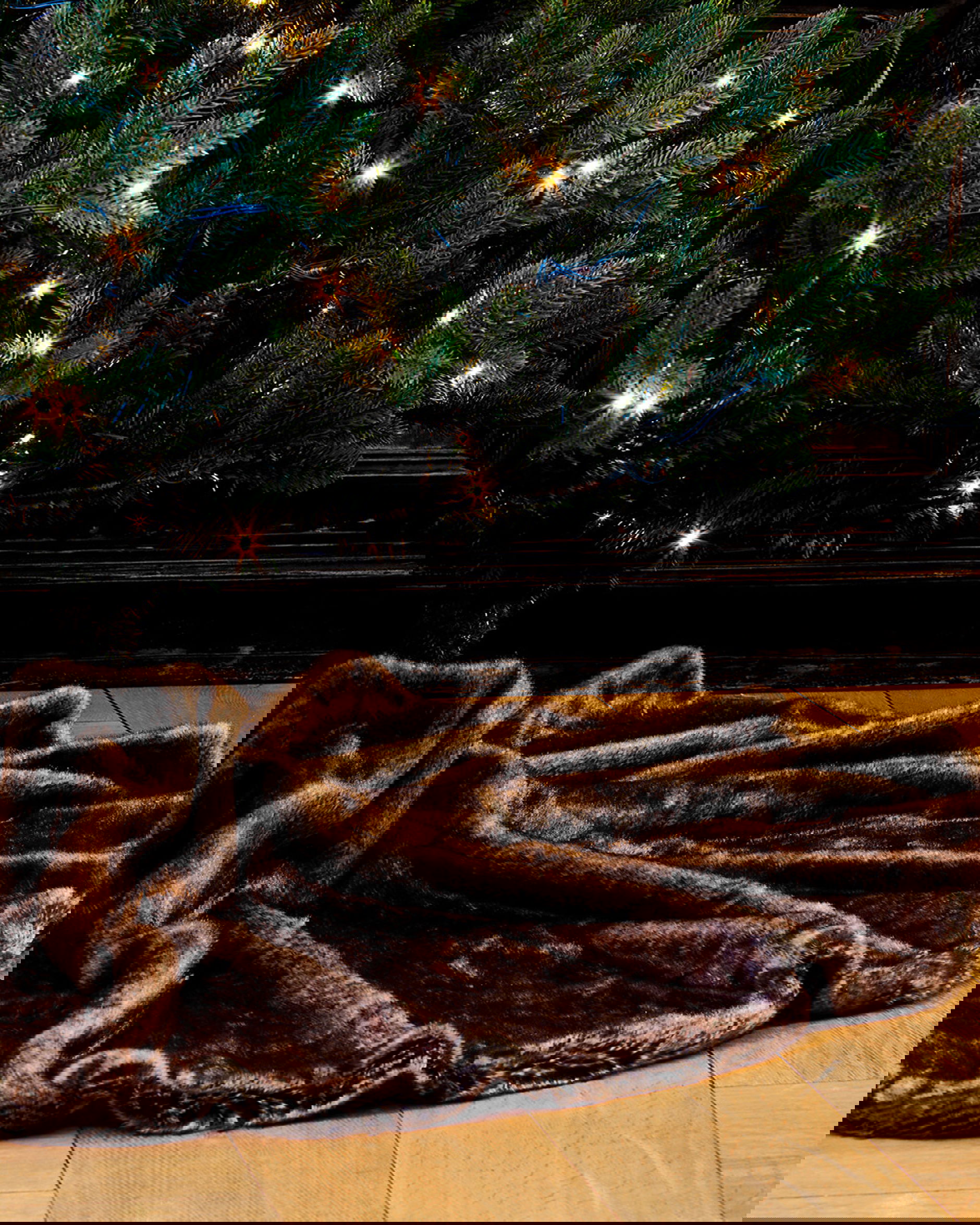 Aspen julgransmatta brown bear