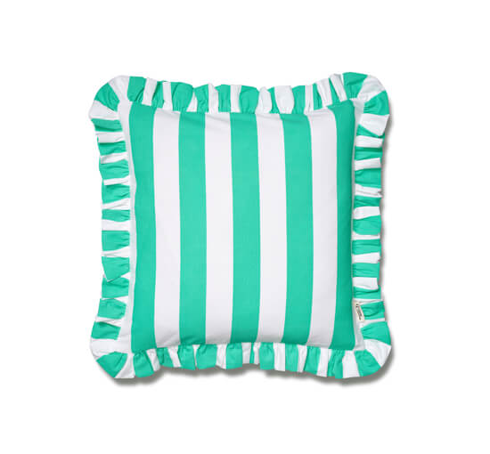 Ruffle Stripes pudebetraek sage