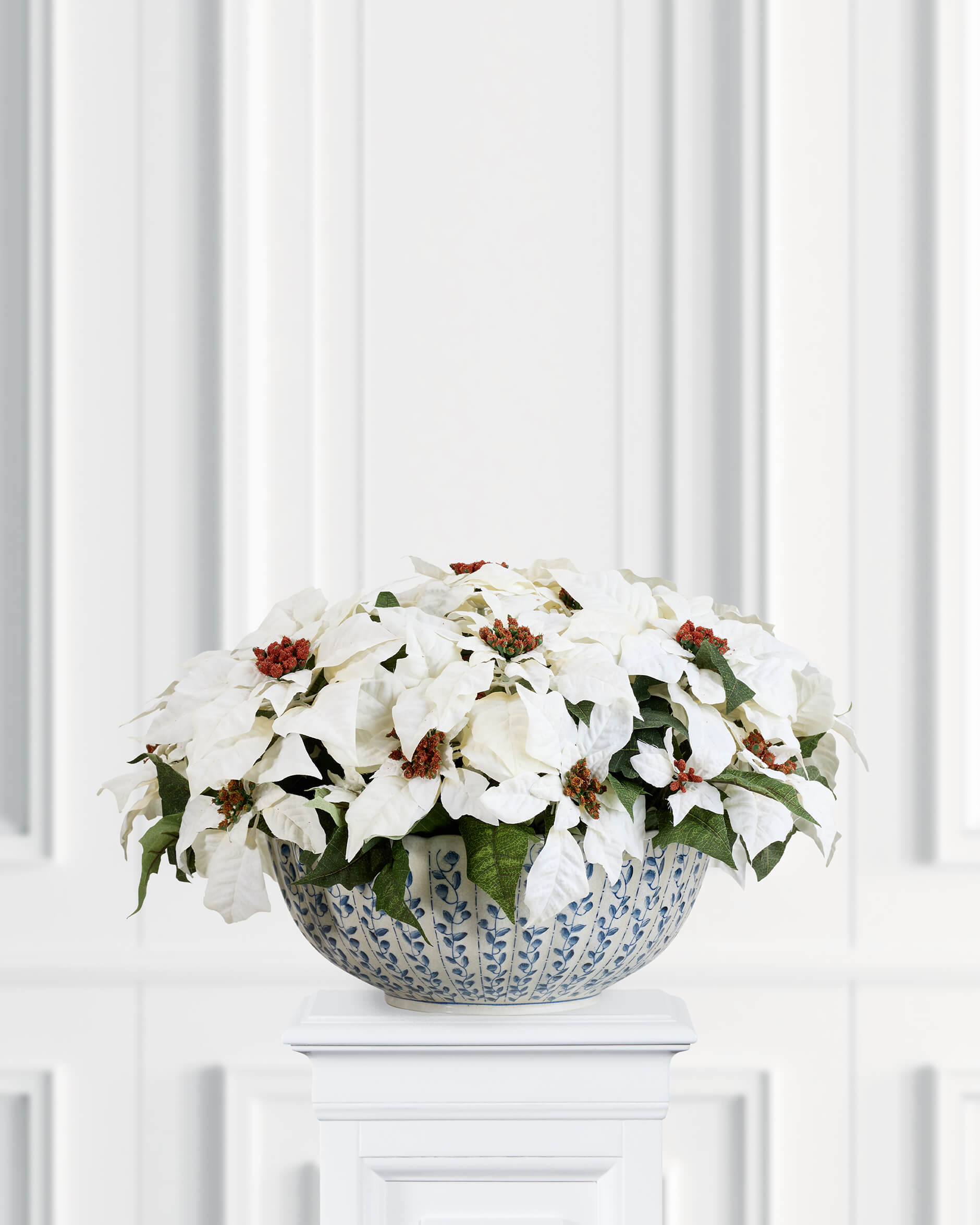 Weihnachtsstern Kunstpflanze weiß