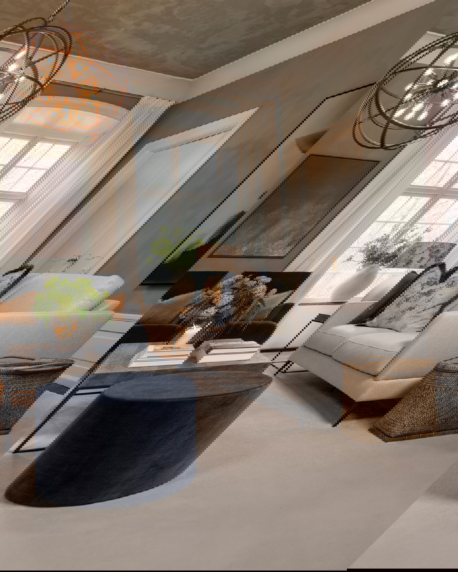 Rosewood putetrekk frynser blue flower