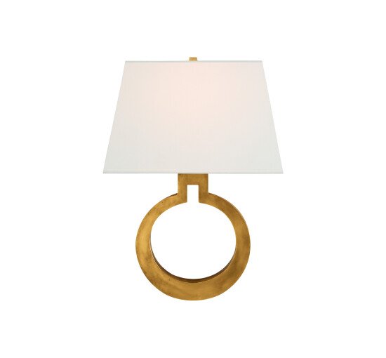 null - Large Ring vägglampa Gilded