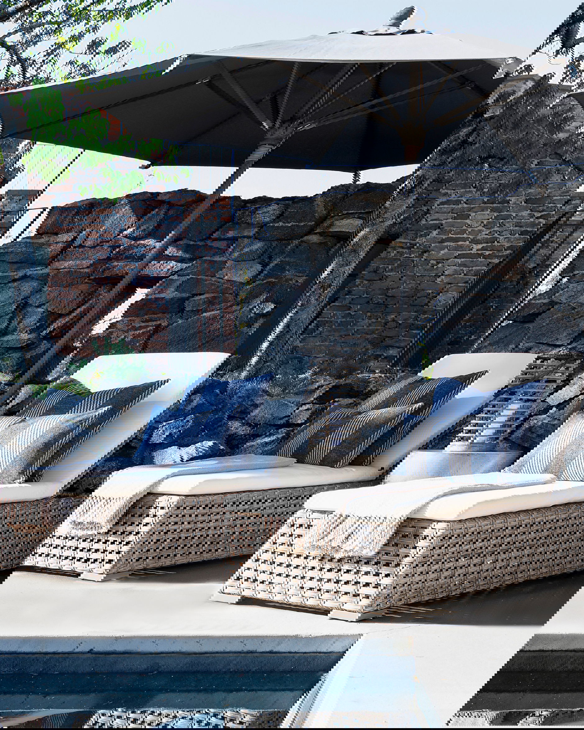 Waldron Stripe -tyynynpäällinen, sininen OUTLET