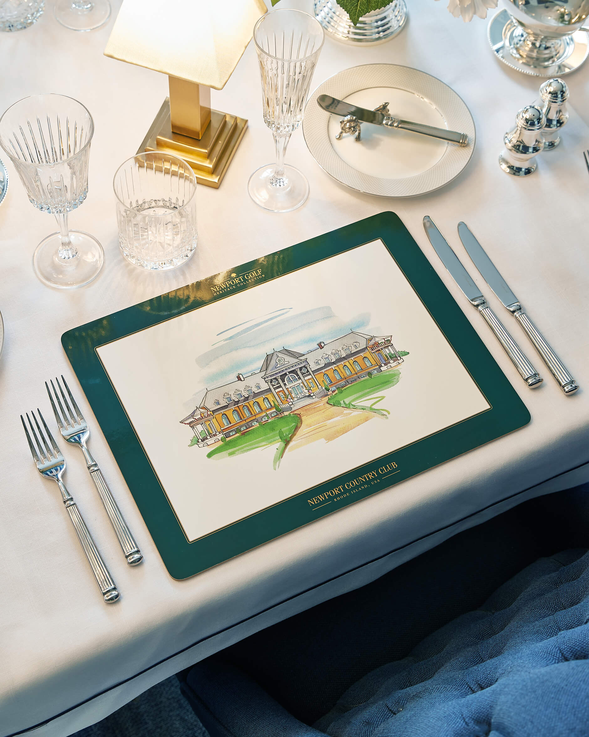 Clubhouse bordstablett grön/vit 6-pack