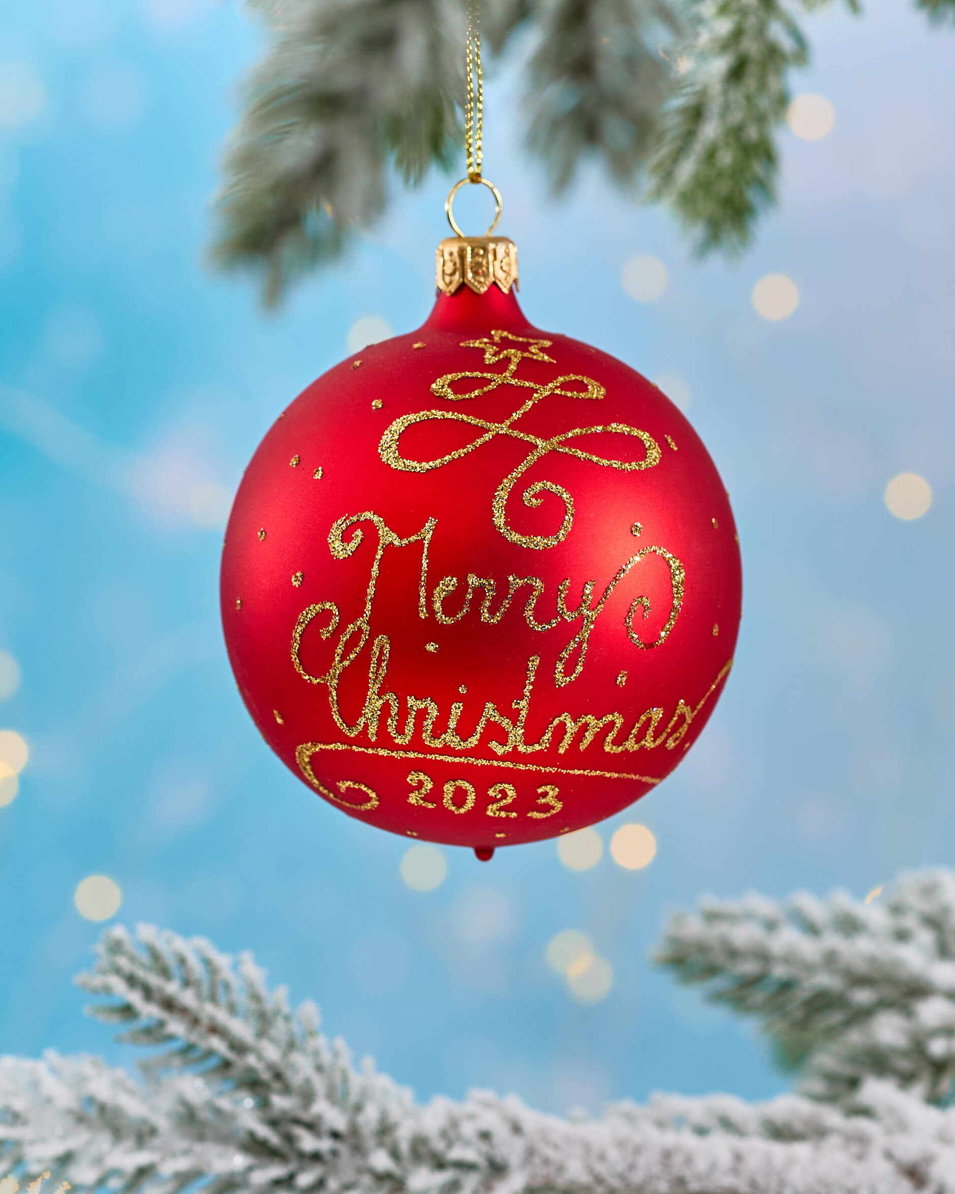 Lux Merry Christmas bauble 2023