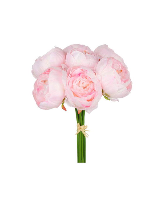 Pæonbuket kunstig plante lyserød