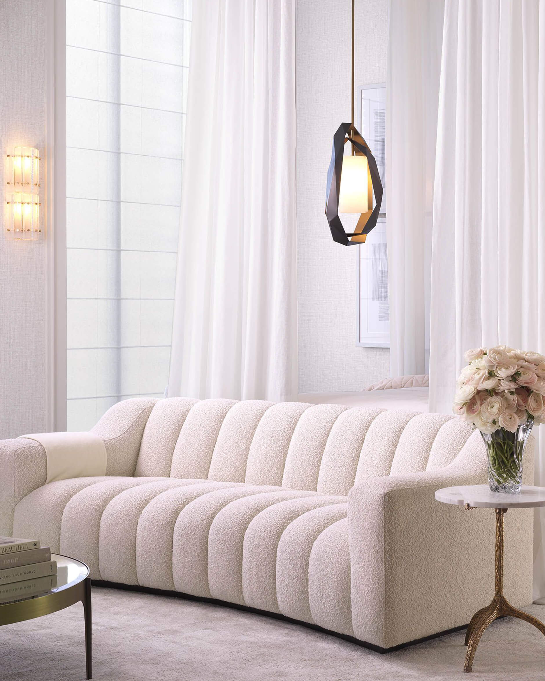 Kelly soffa bouclé cream S