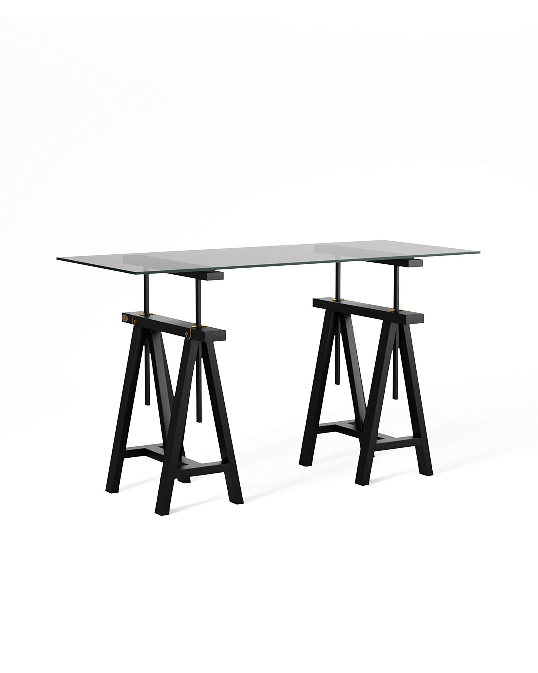 Trestle skrivbord modern black
