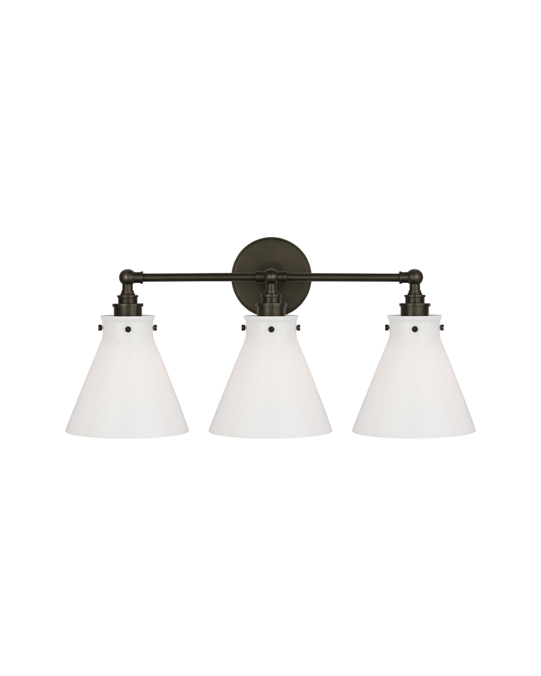 Parkington 24" badrumsbelysning brons/vitt glas