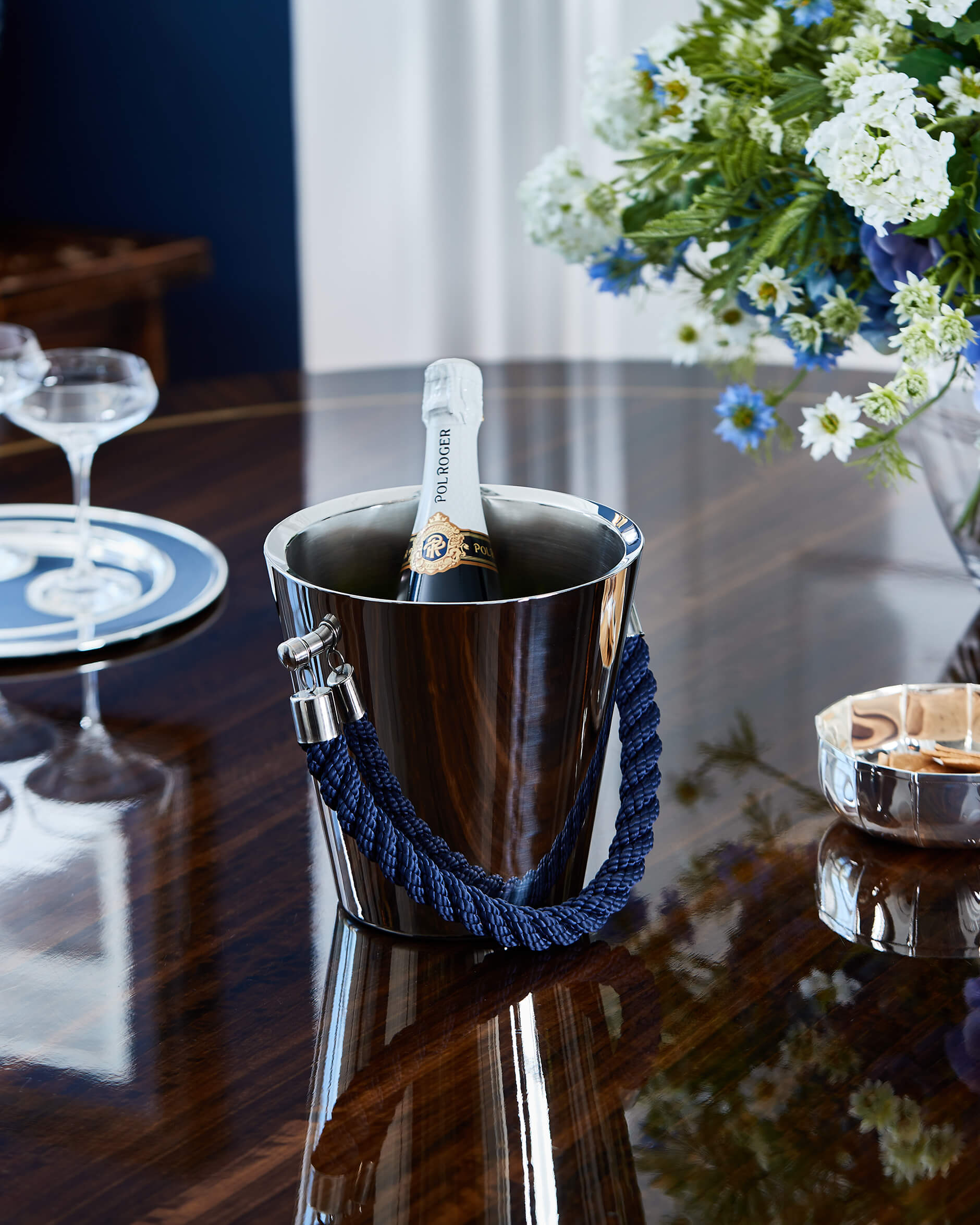 Florent champagnekylare silver