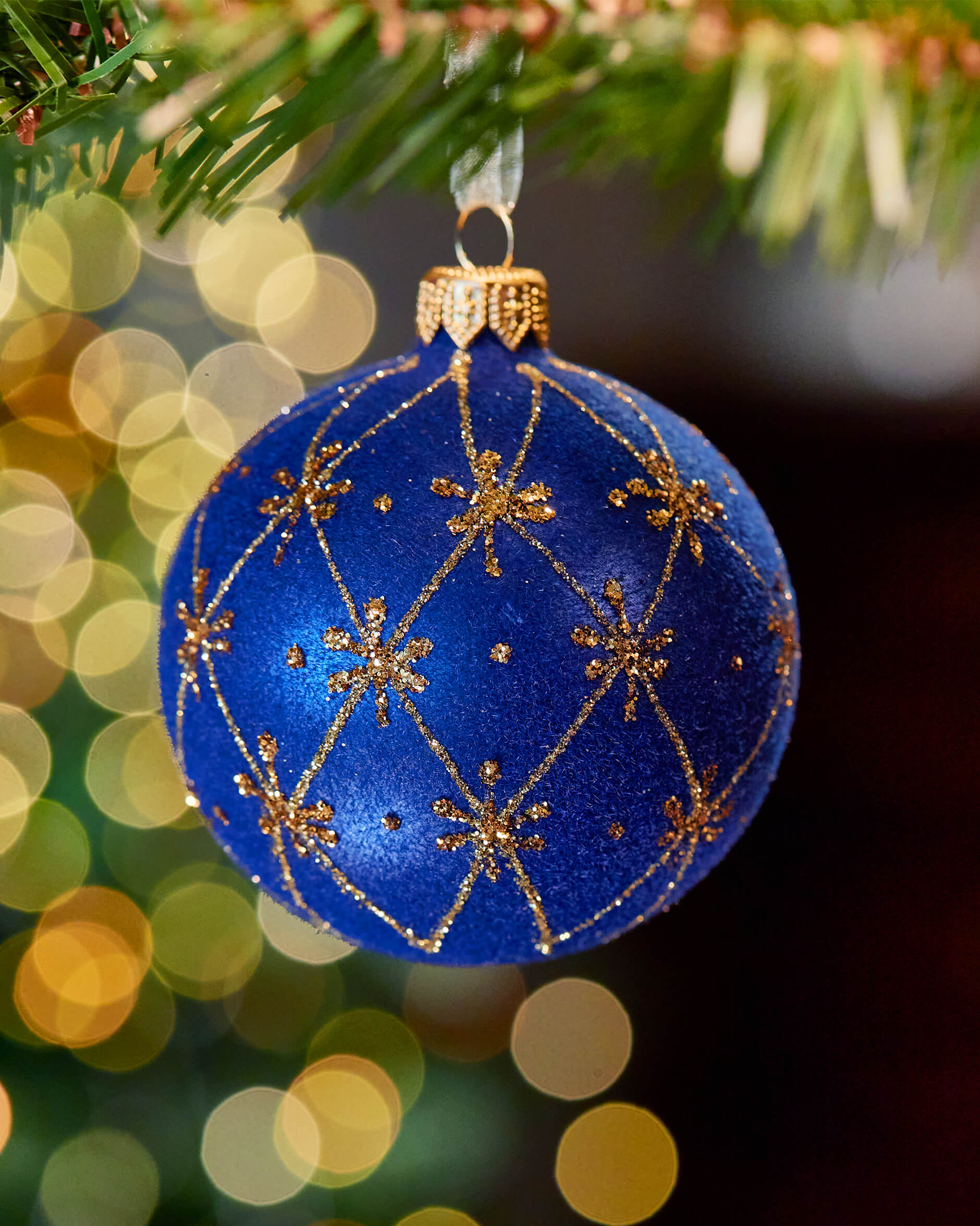 Amanda-joulupallo, sininen