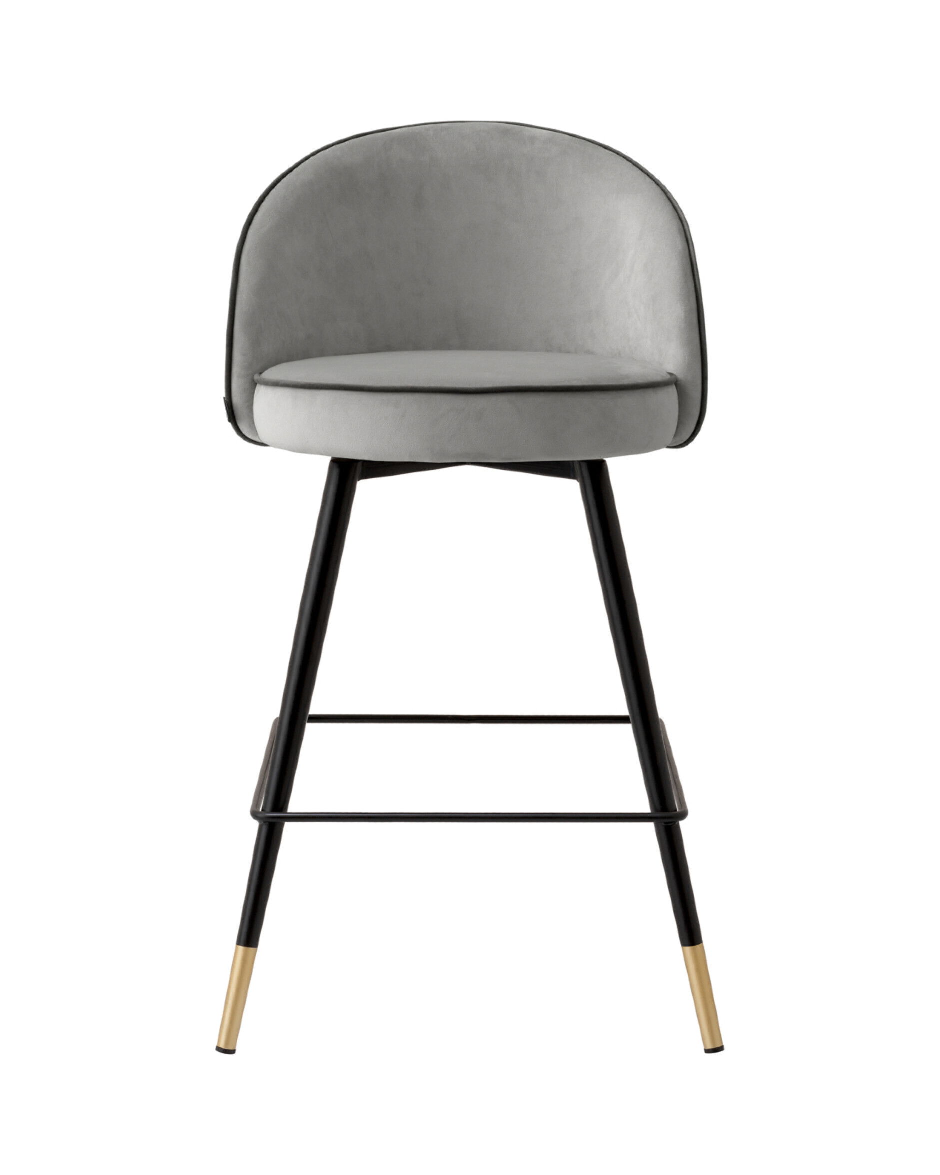 Cooper Counter Stool Roche Light Grey Velvet Set of 2