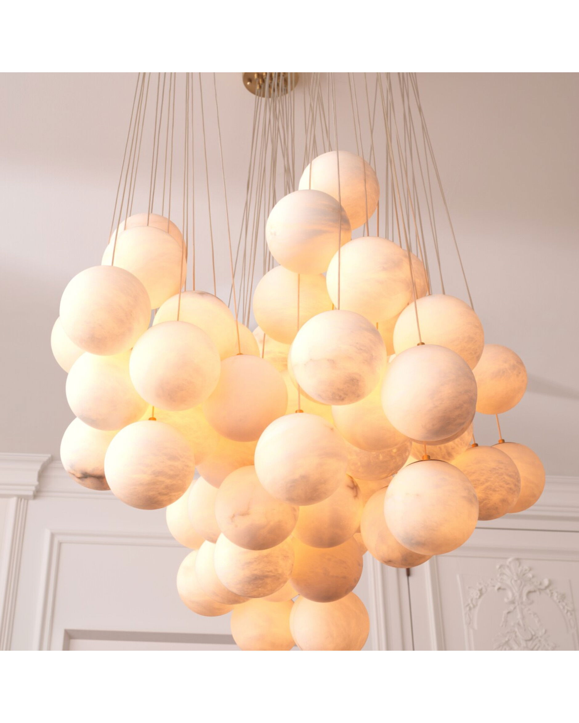 Sphinx taklampa alabaster