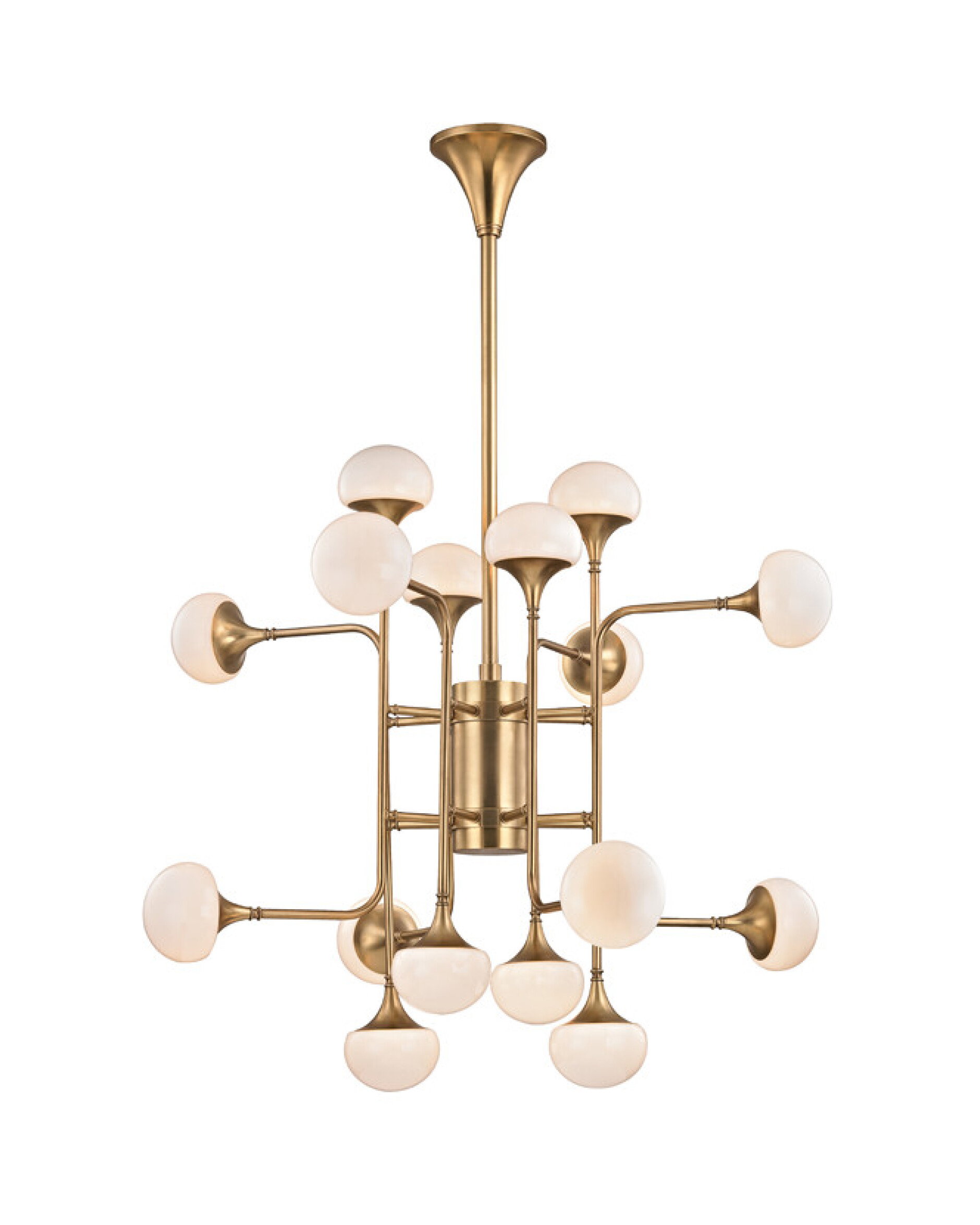 Fleming Chandelier Aged Brass