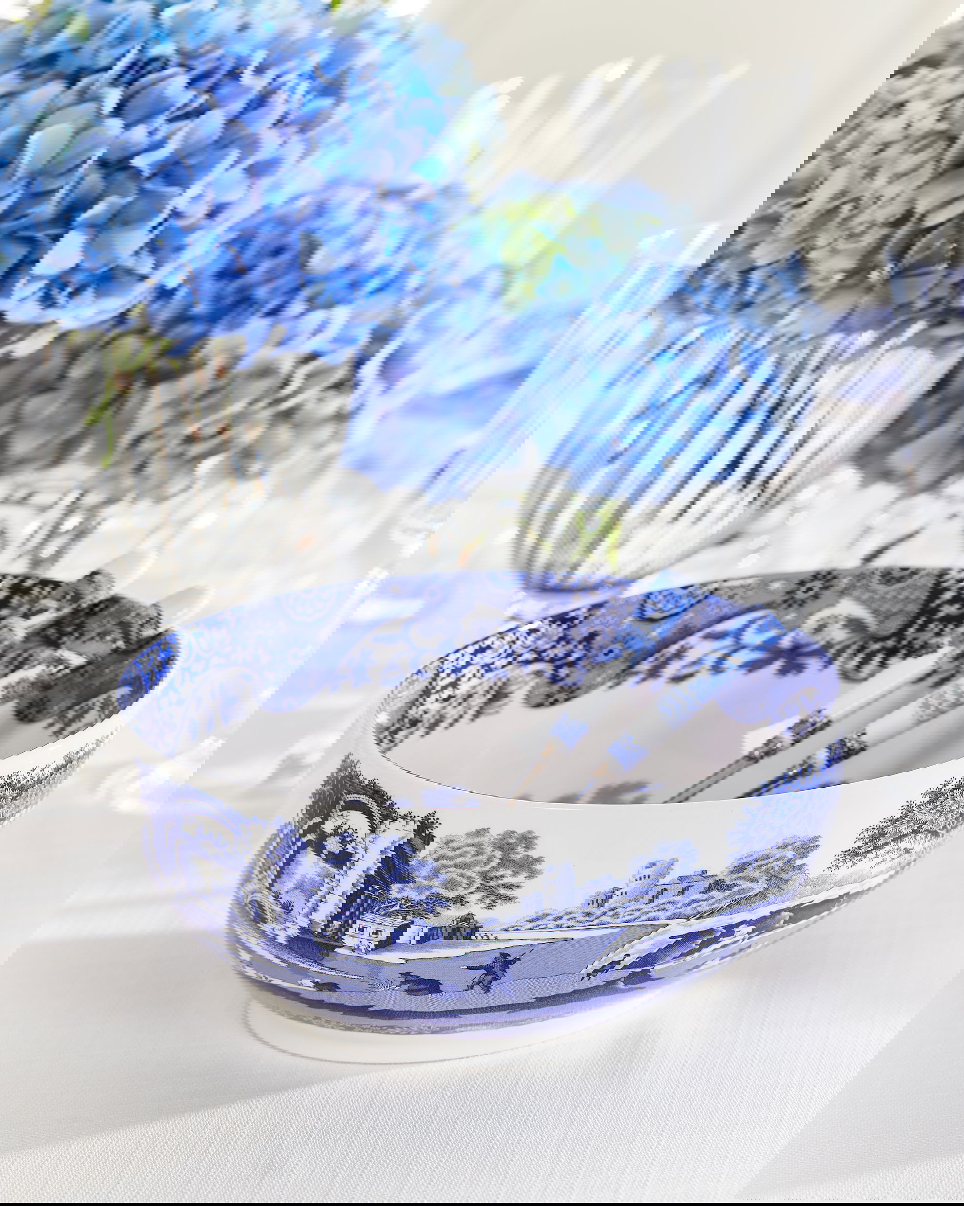 Blue Italian salladsbestick blå/vit