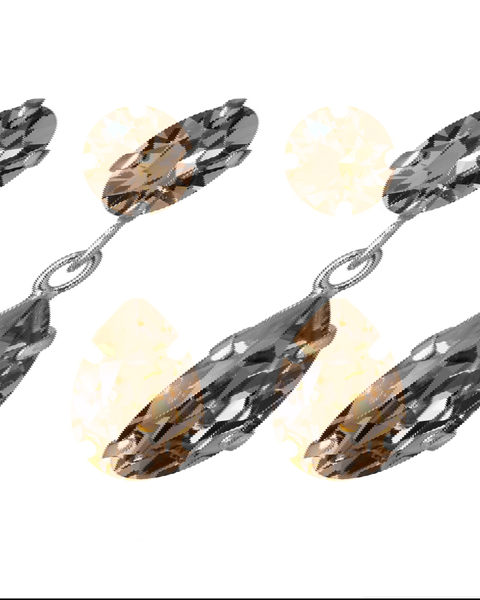 Mini Drop örhängen greige rhodium