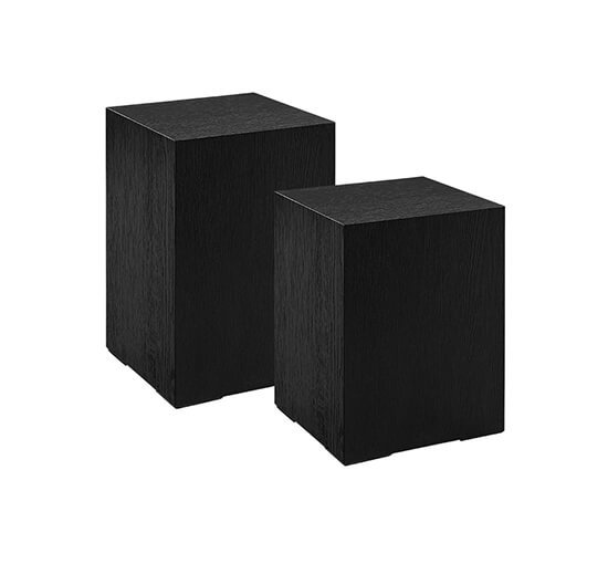 Black - Trent side table dark grey set of 2