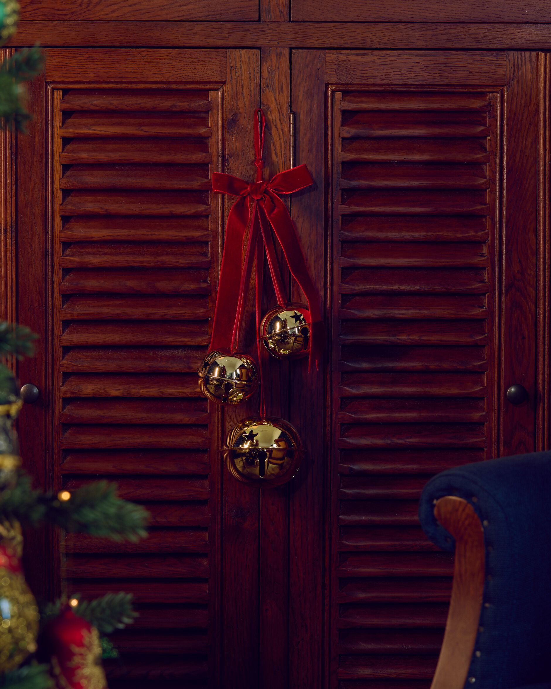 Jingle Bells Dekoration rot/gold