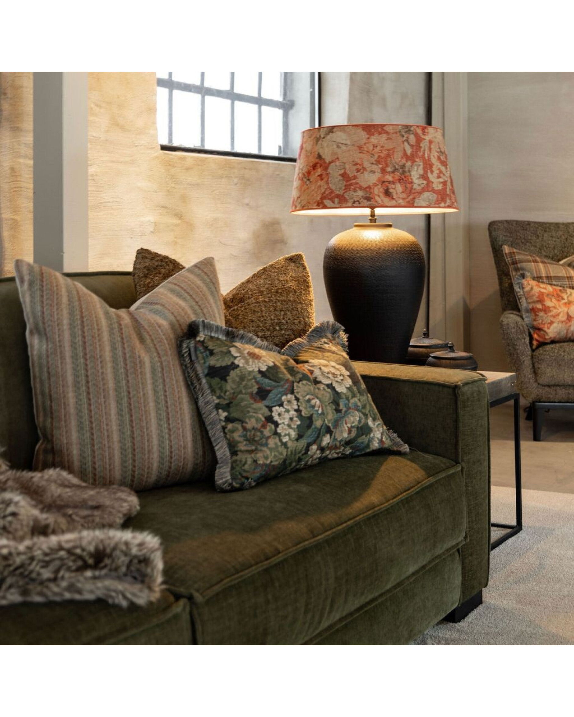 Classic Lampshade Rosewood Flower Rouge